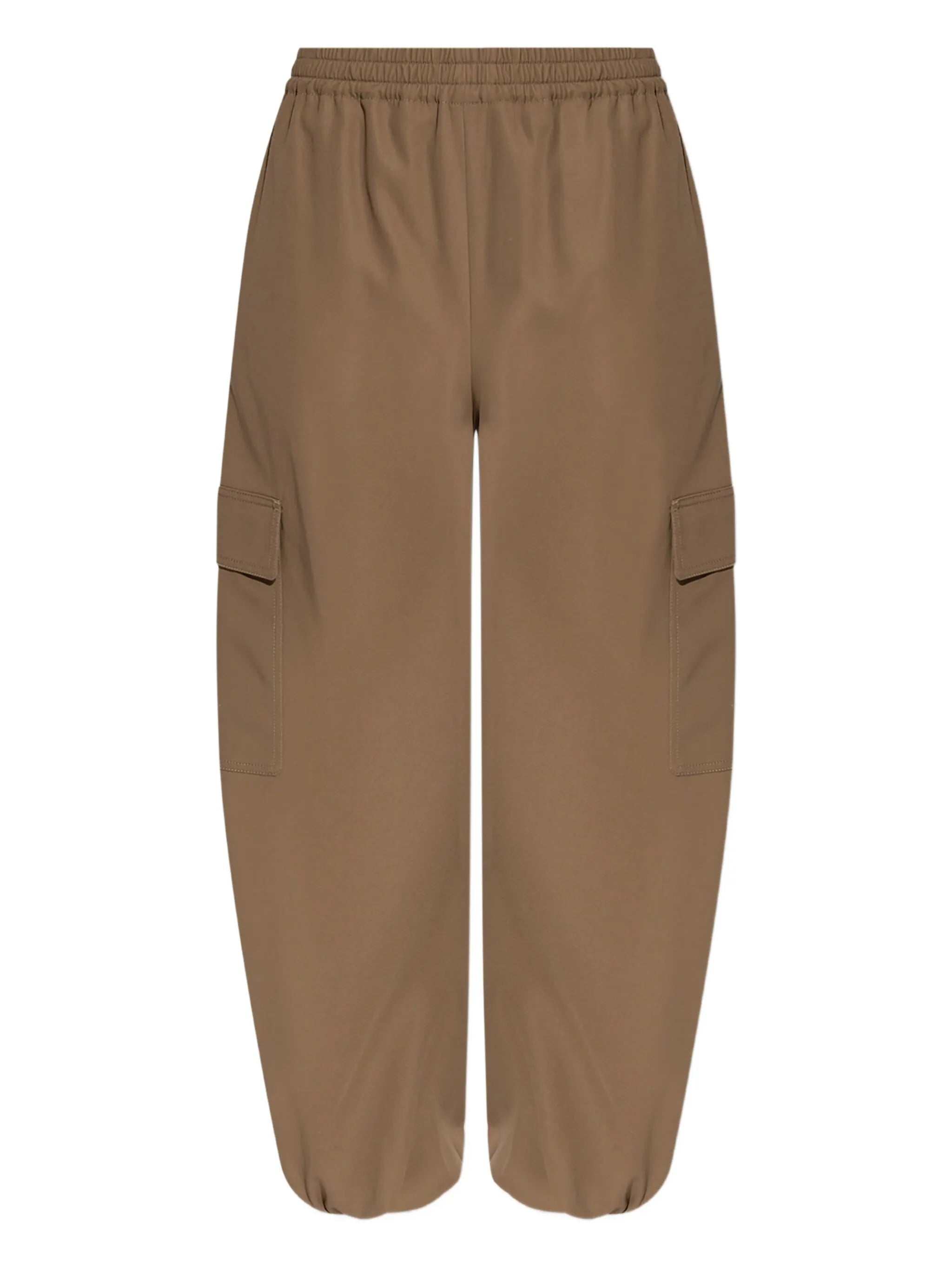 elasticated tapered trousers