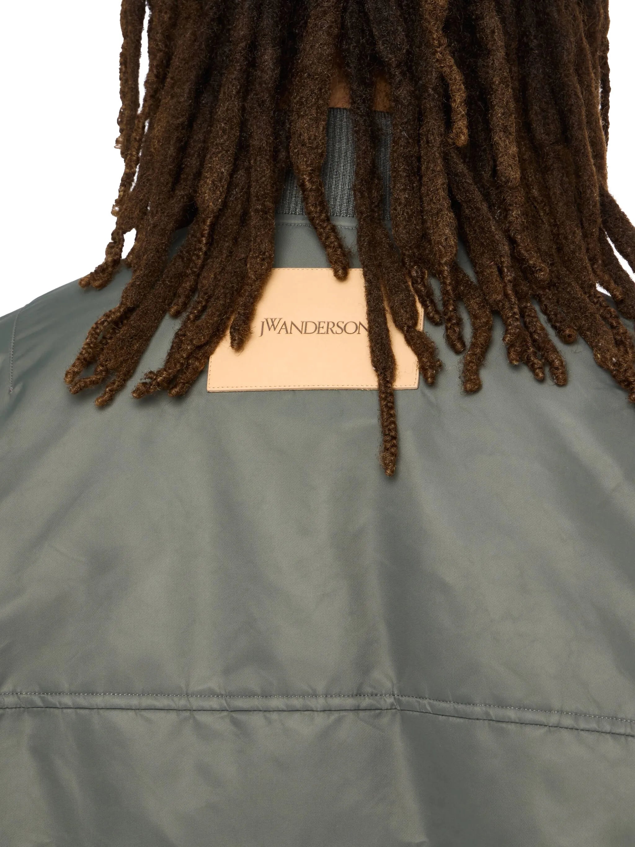 zip-fastening bomber jacket