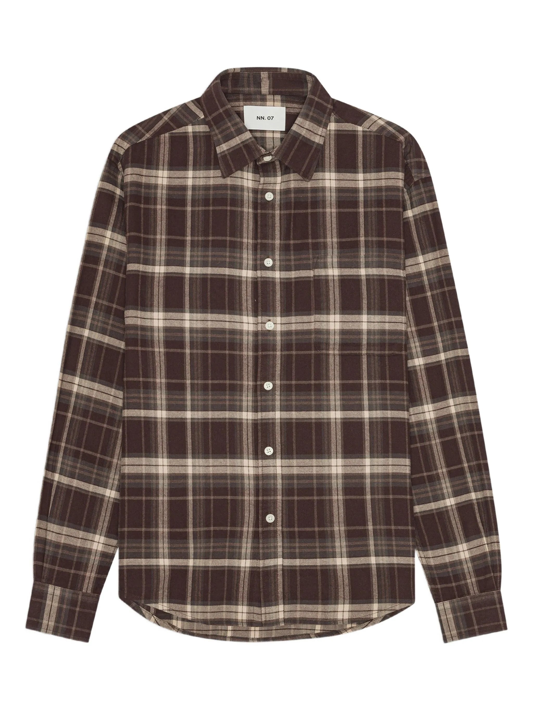 checked buttoned-up shirt