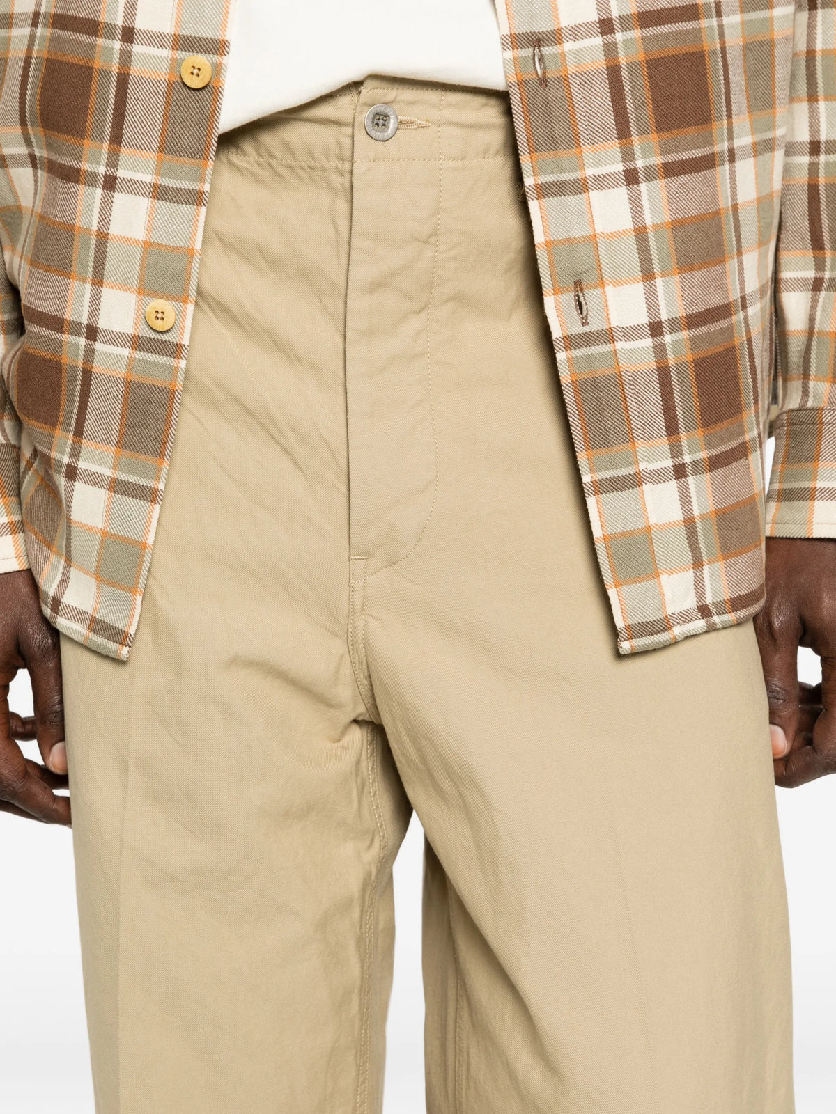 Broader chino trousers
