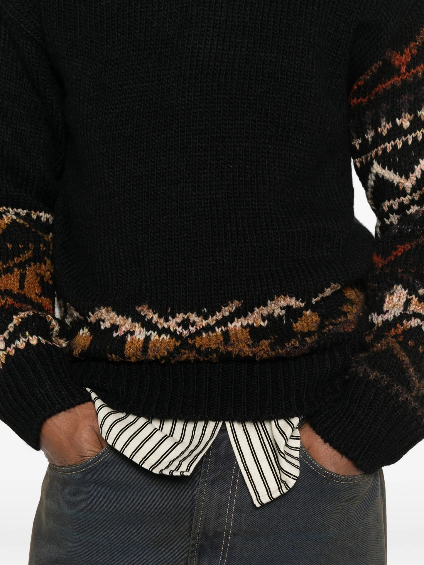 Emil patterned crew-neck sweater