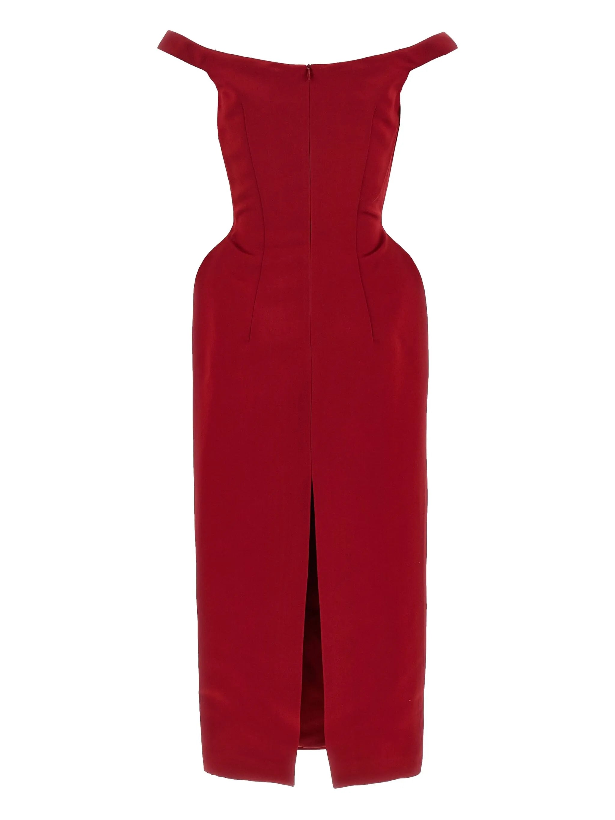 side-seam detail midi dress