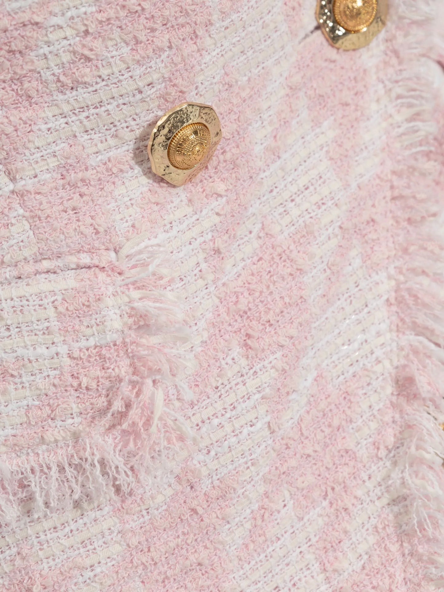tweed frayed-edge blazer