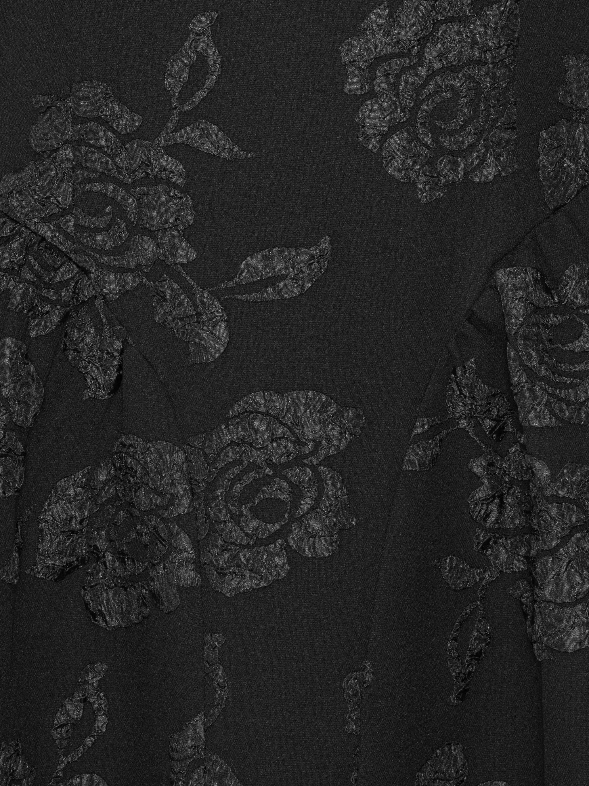 floral-jacquard midi dress