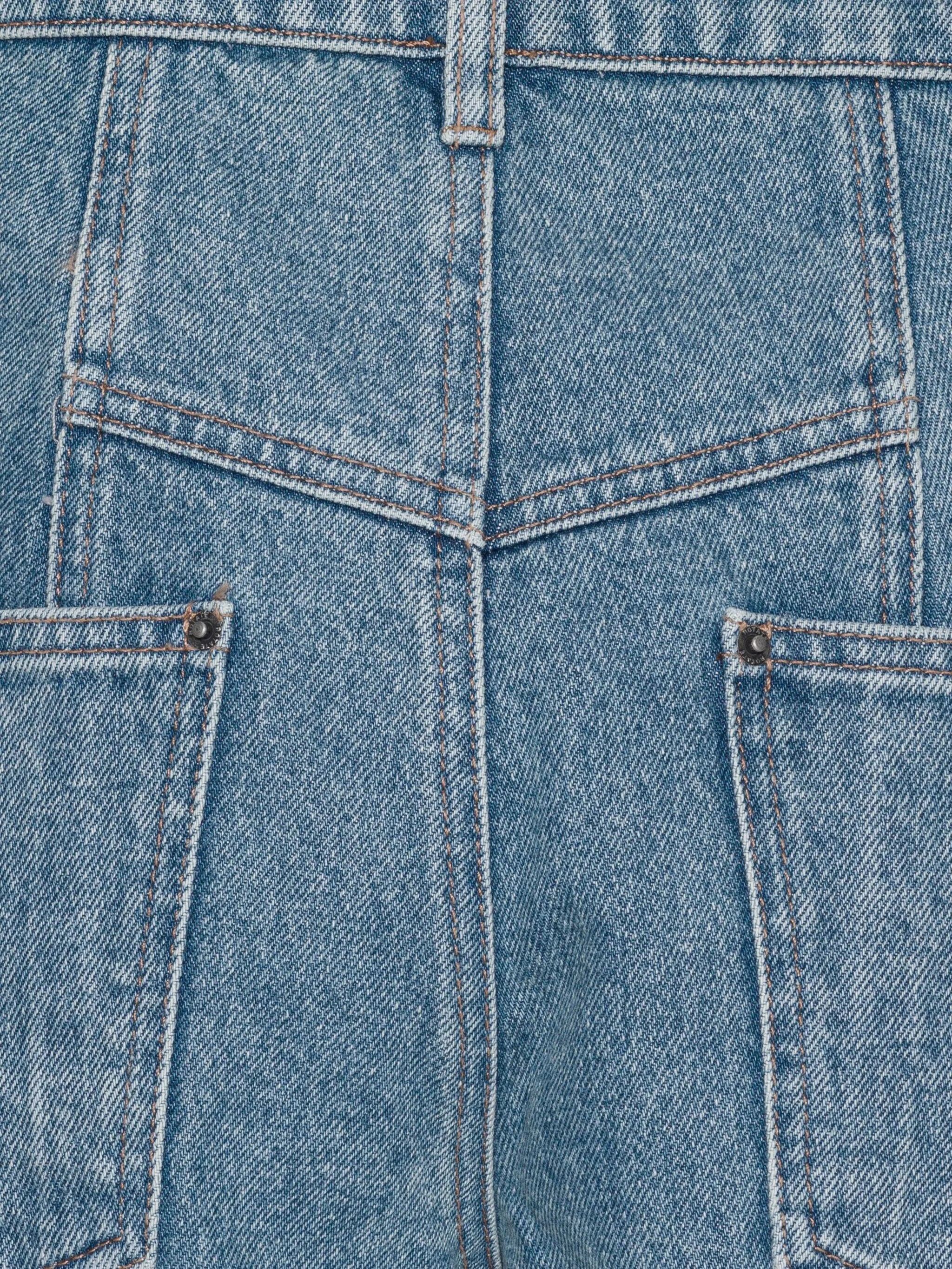 panelled denim trousers