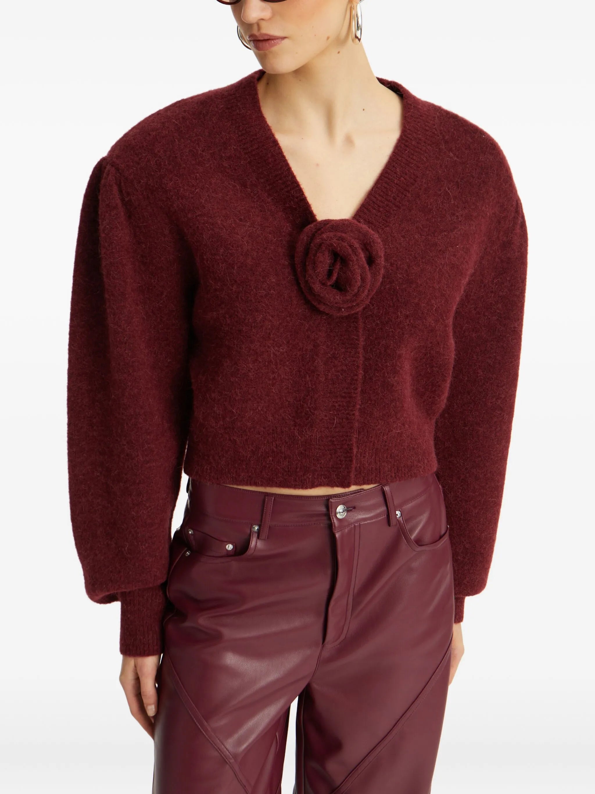 panelled button-fastening pants