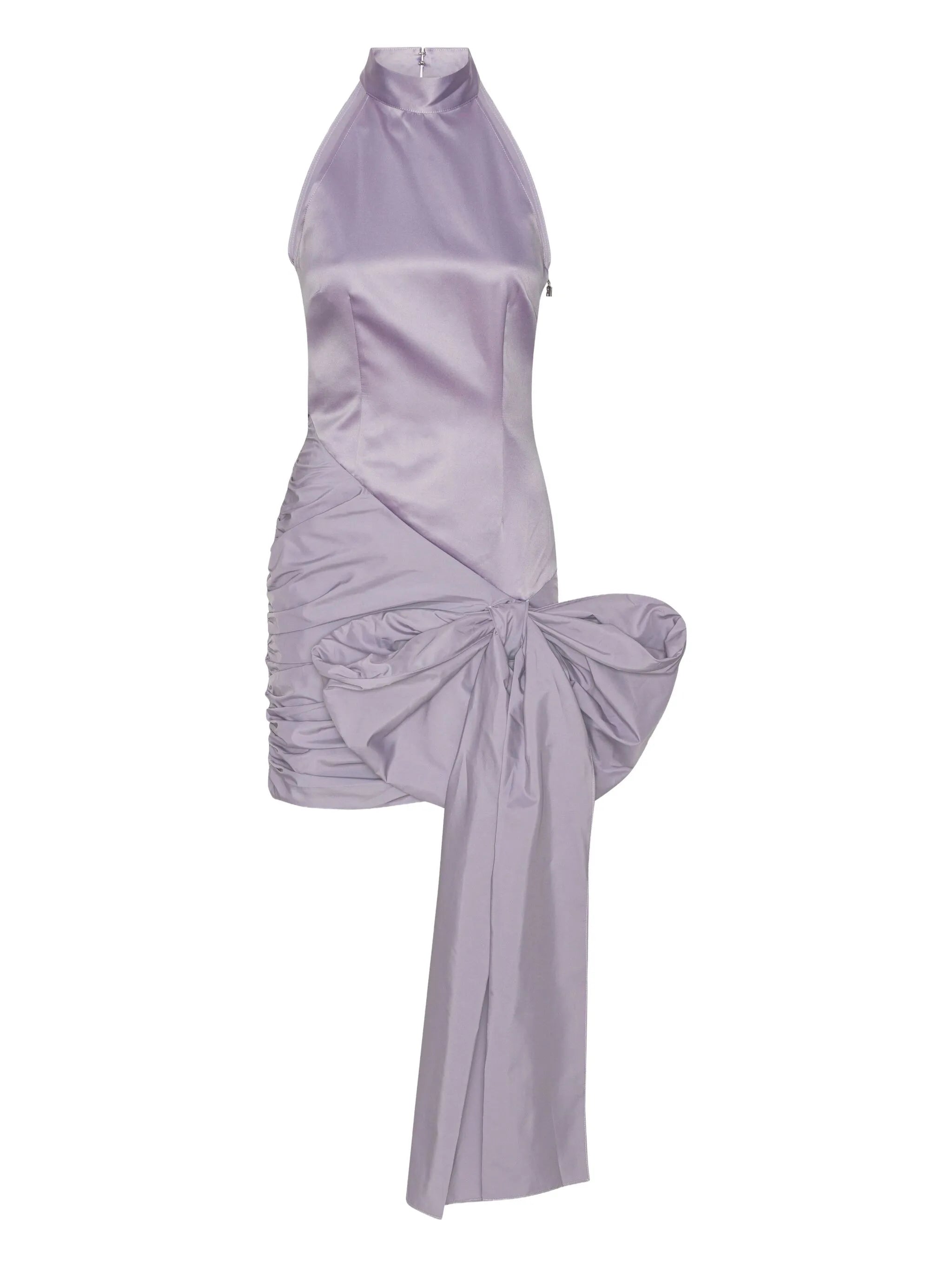 halter-neck bow-detail dress