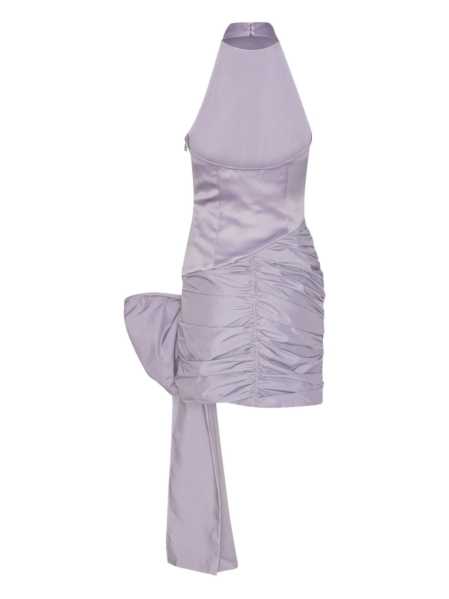 halterneck bow-detail mini dress