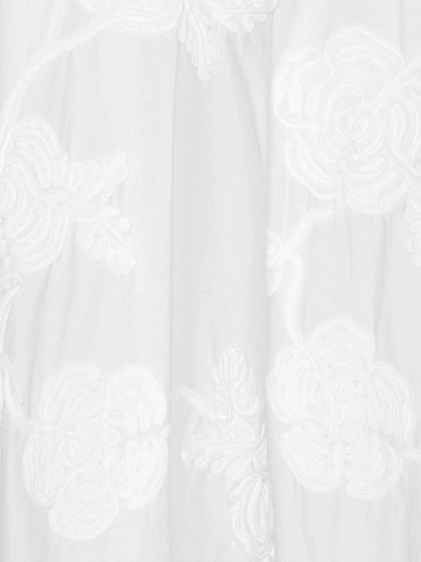 floral-embroidered midi skirt