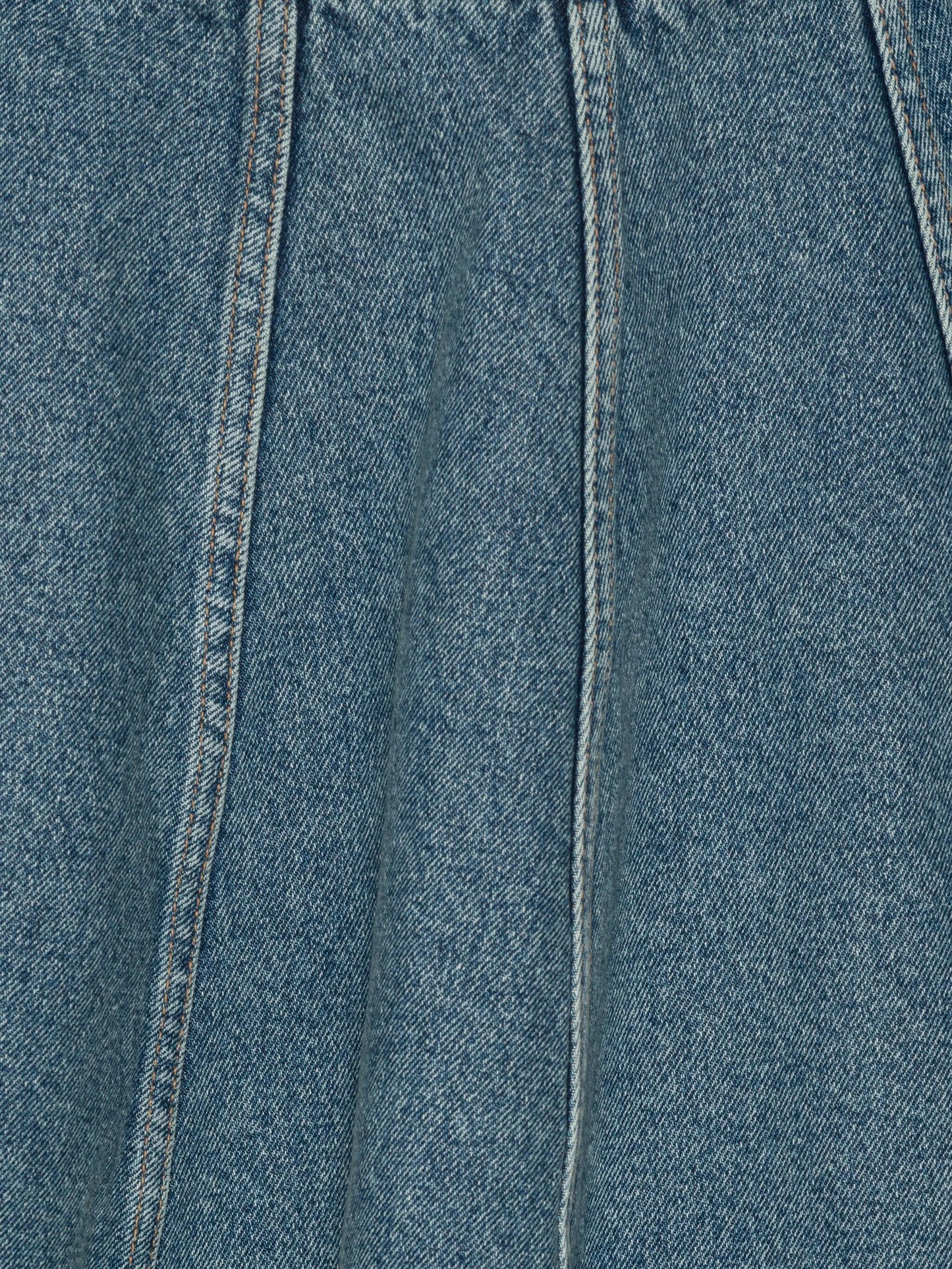 pleated denim mini skirt