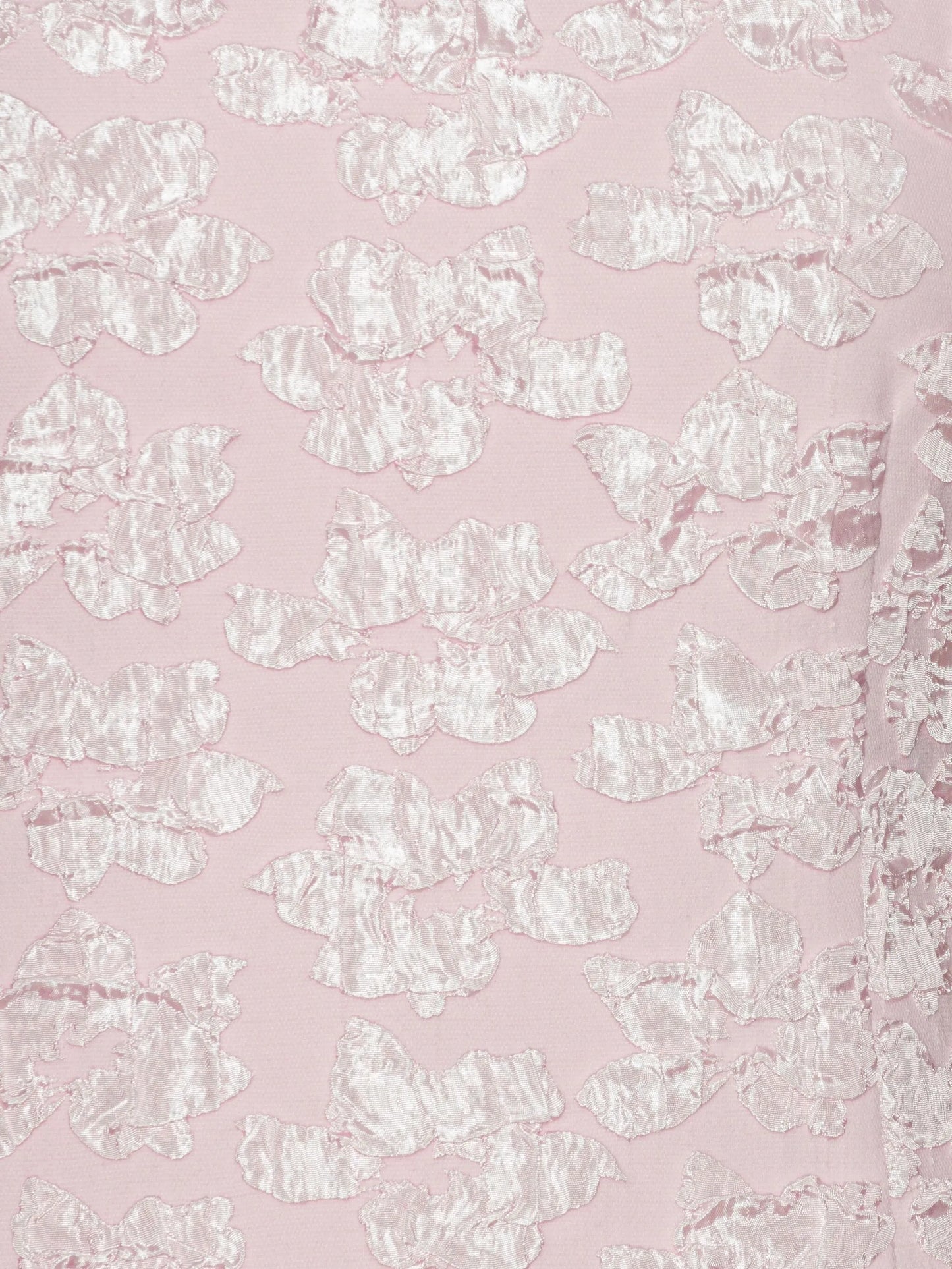 puff-sleeve jacquard midi dress