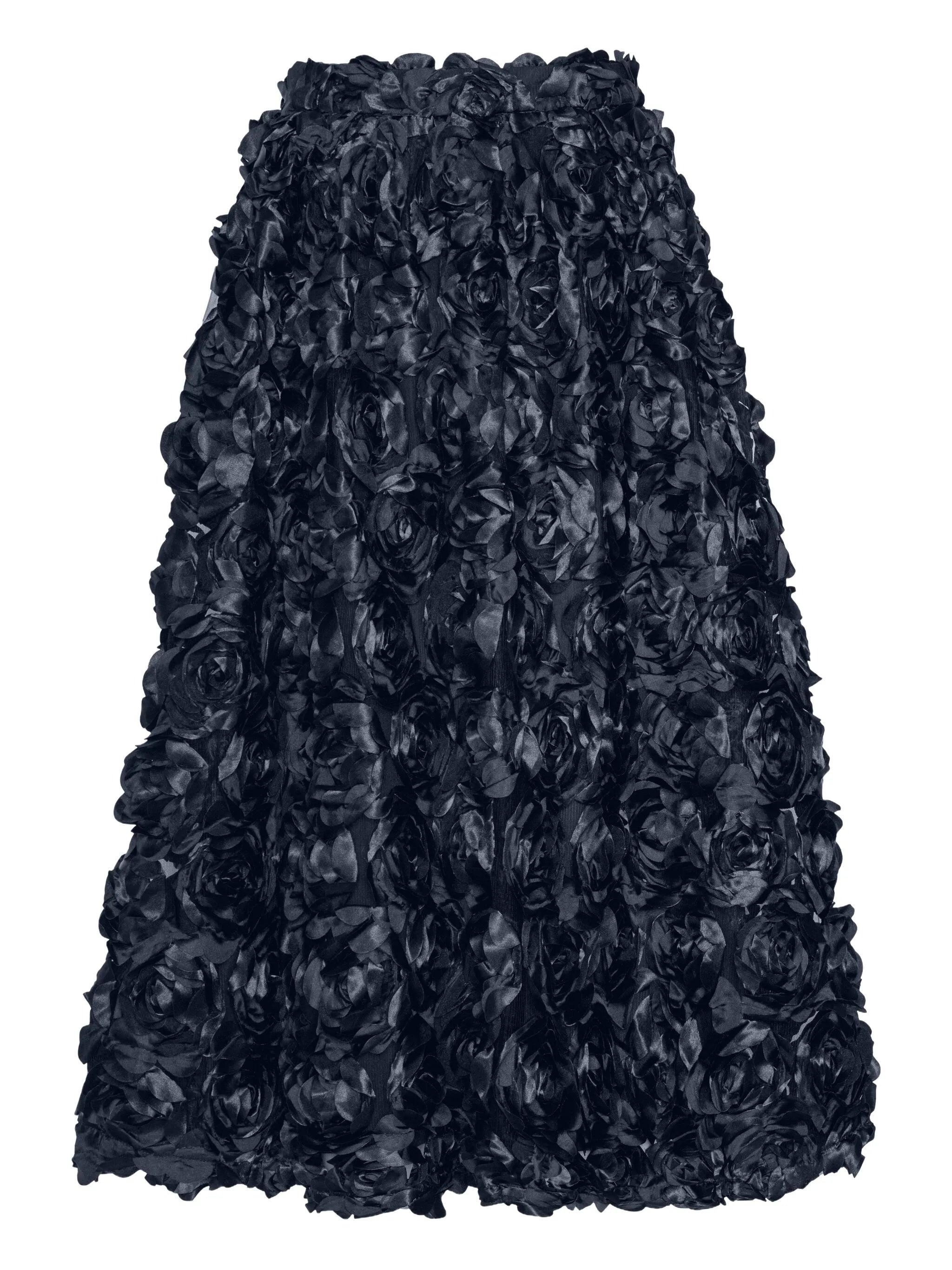 Sun rose-embellished maxi skirt