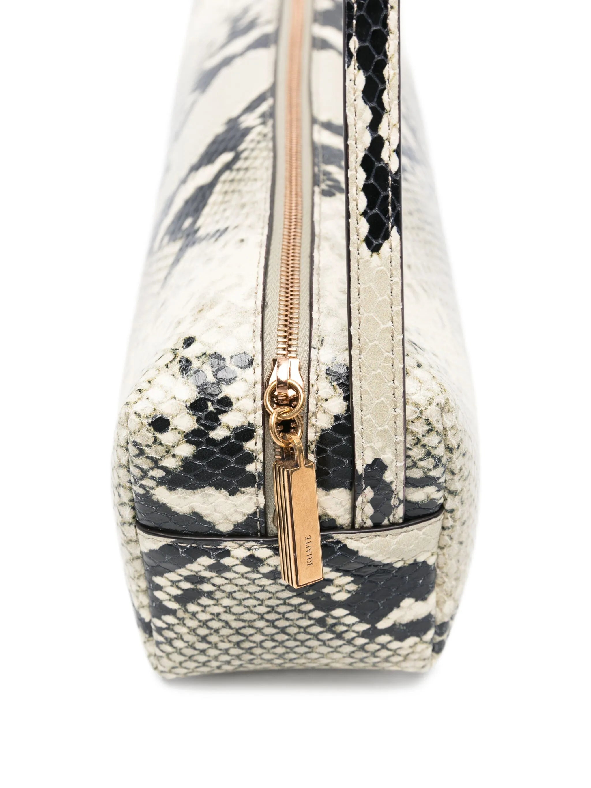 snakeskin cylindrical shoulder bag