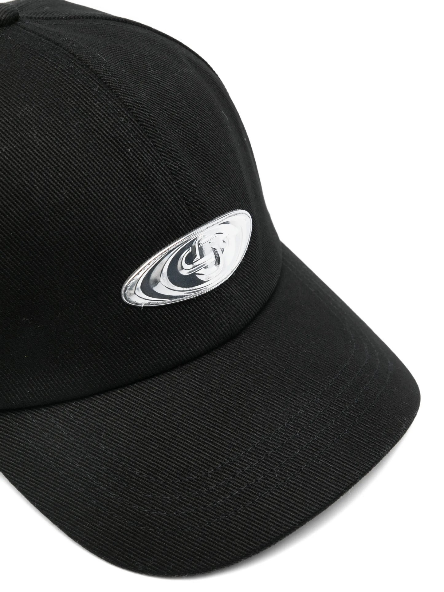 warped-logo baseball cap
