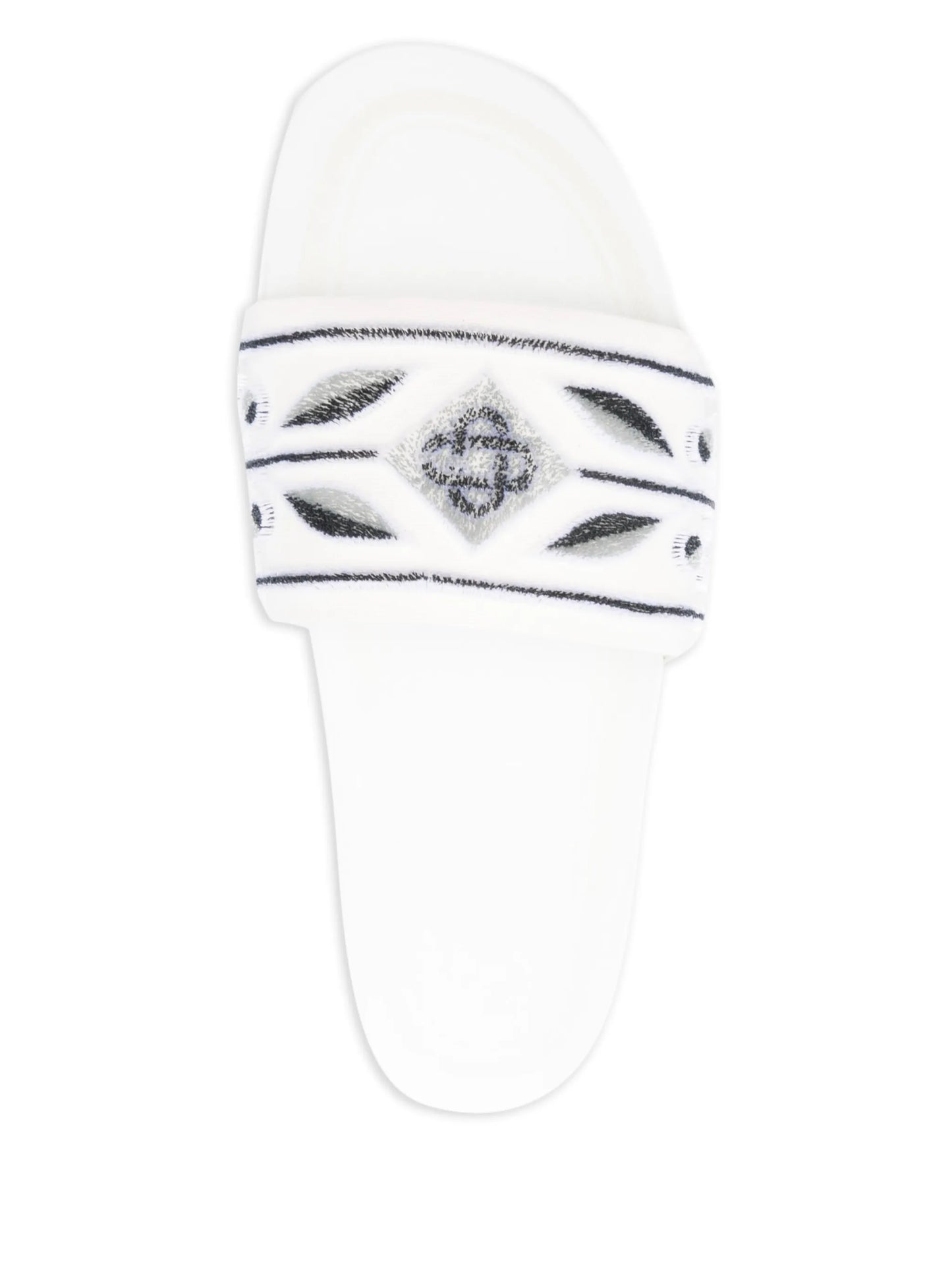 embroidered slides