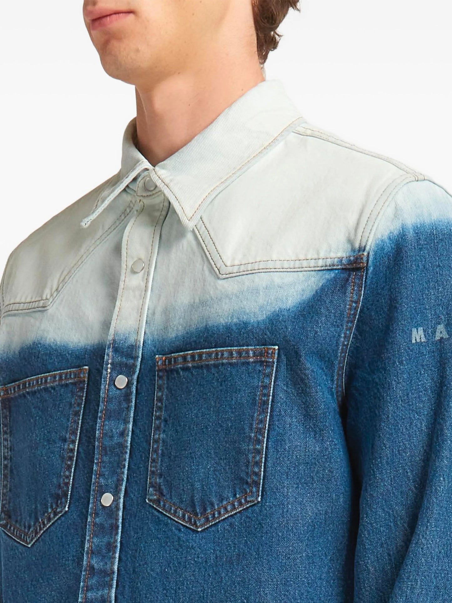 dip-dye denim shirt
