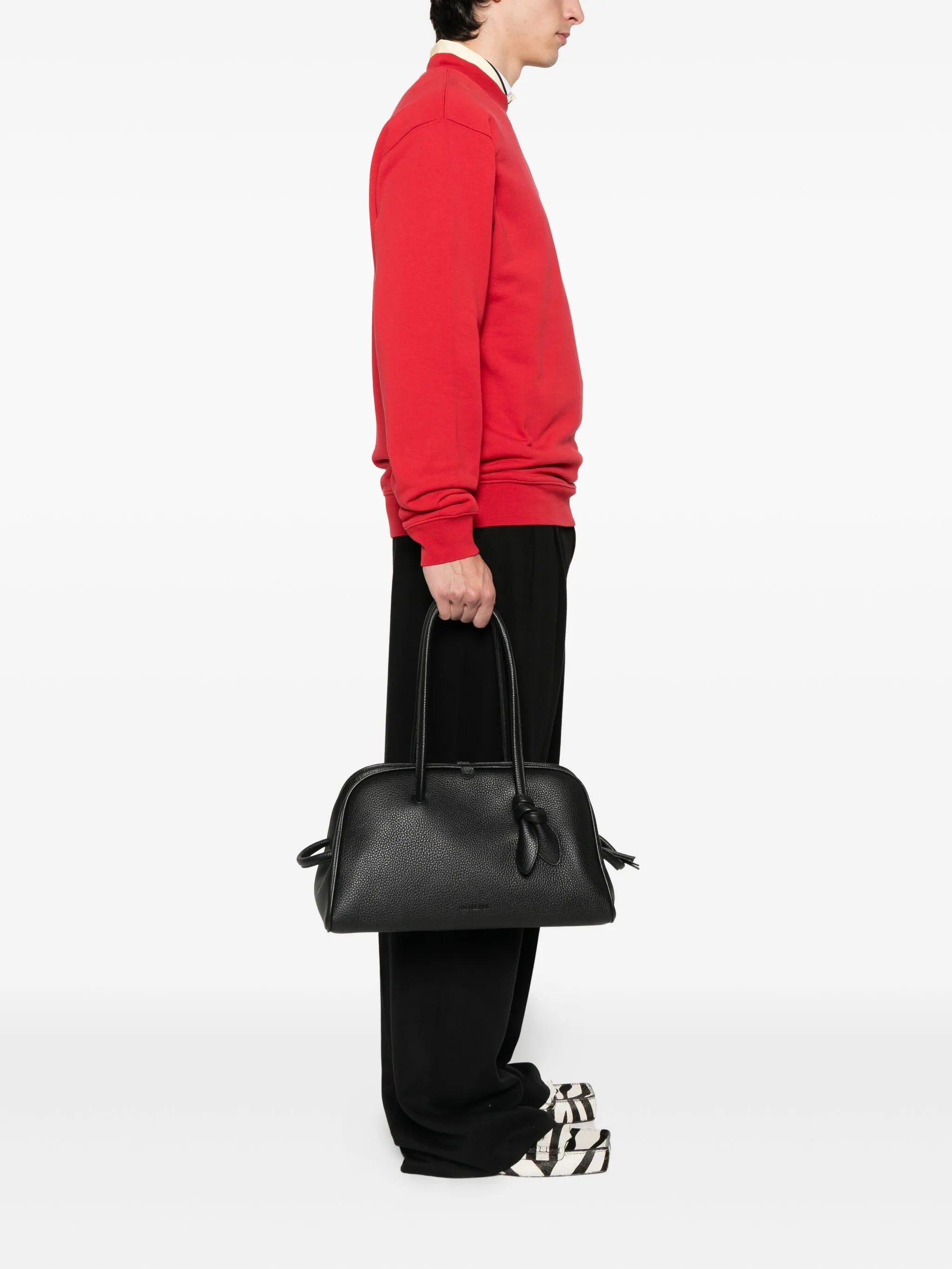 Tourism leather tote bag
