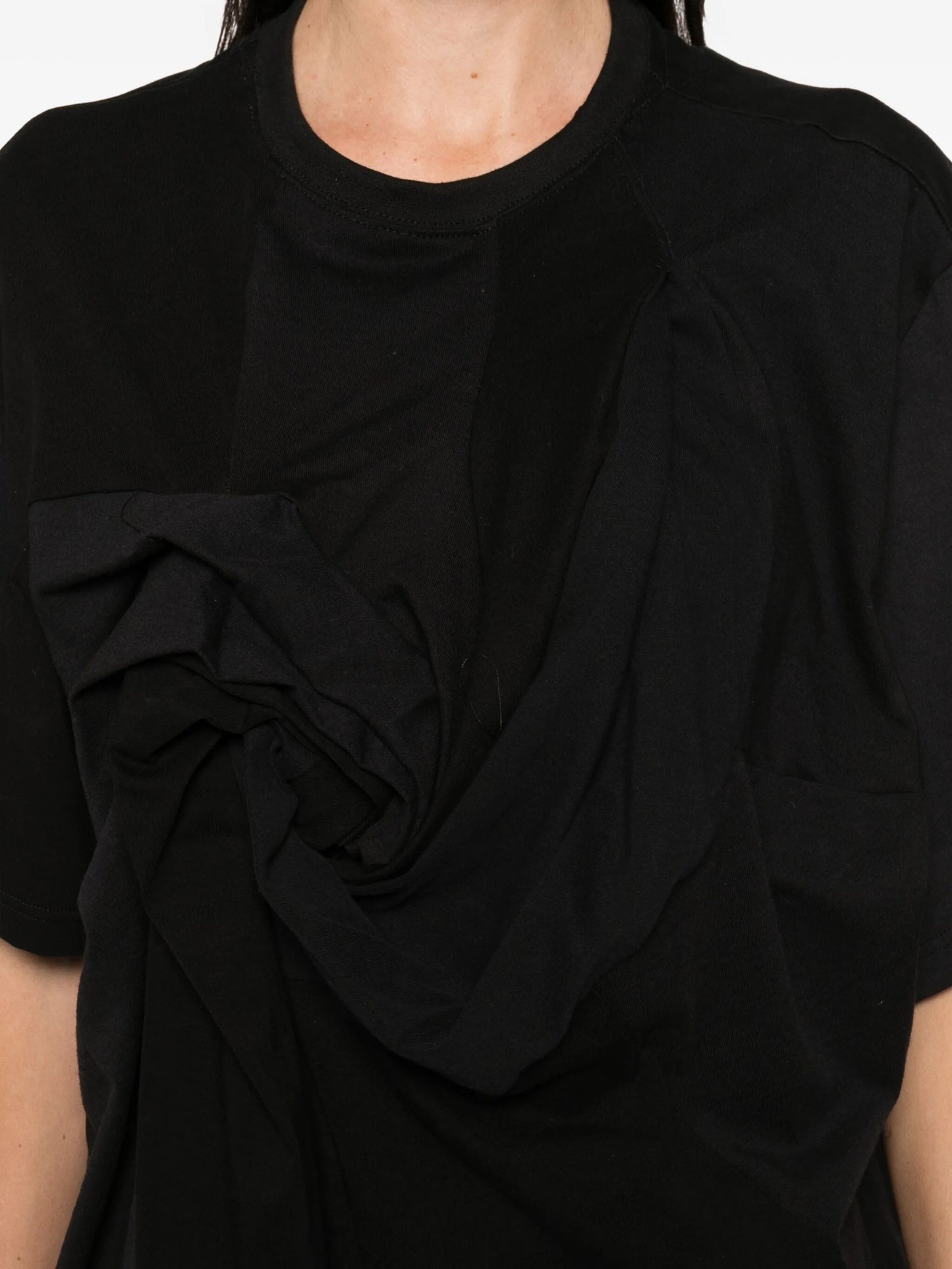 knot-detail crew-neck T-shirt