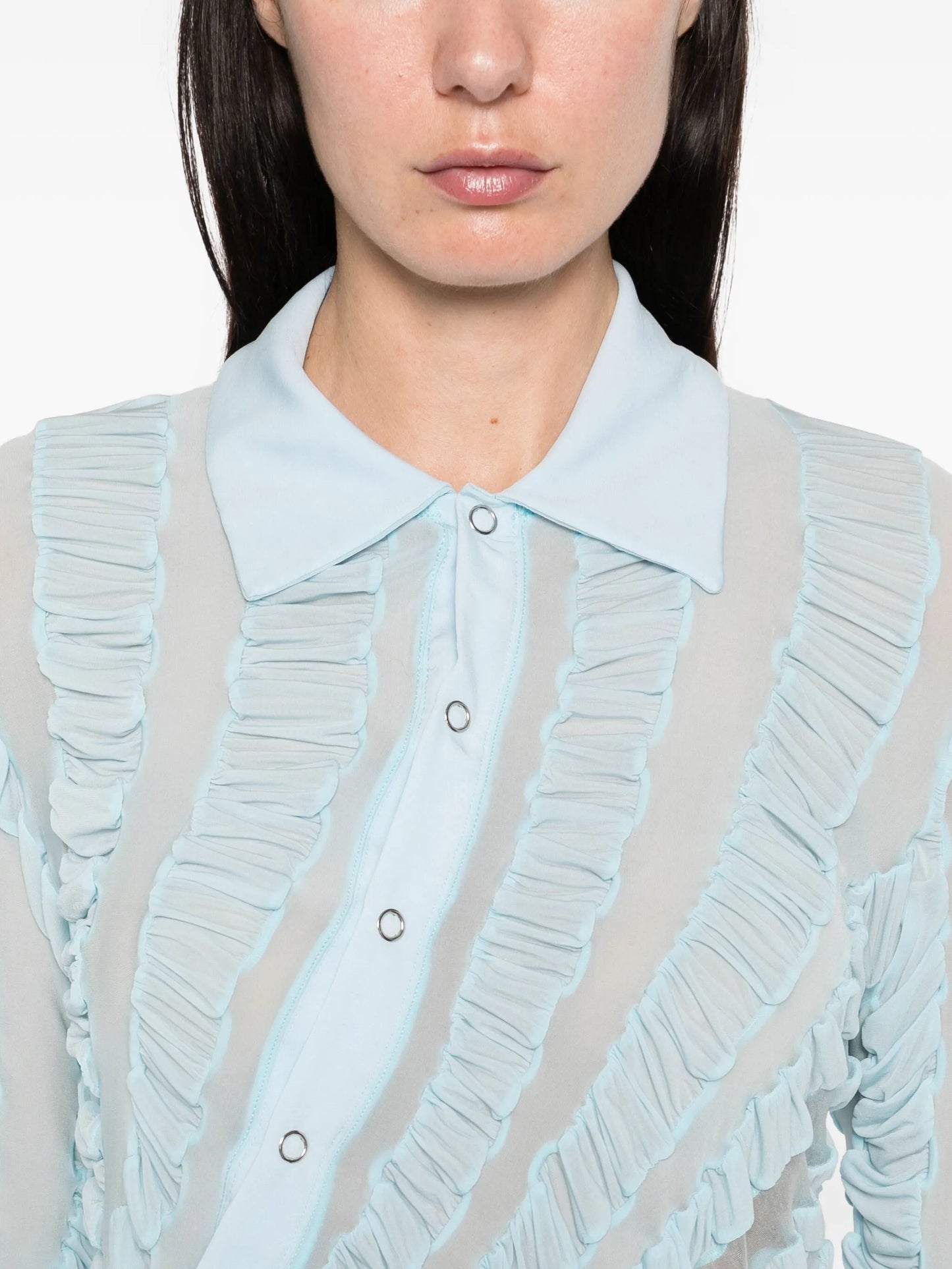 twisted ruffled shirt