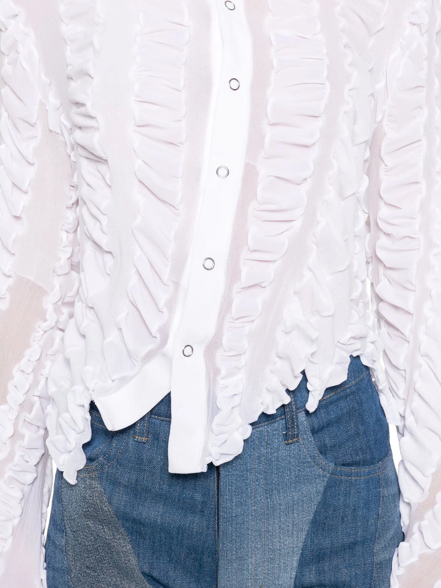 twisted ruffled shirt