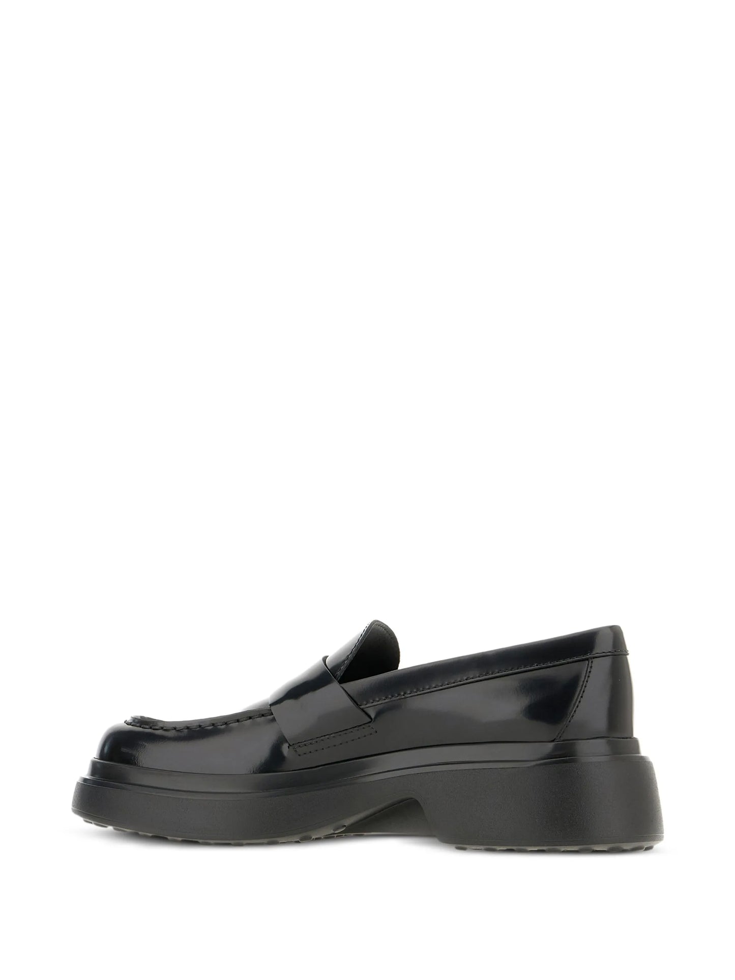logo-plaque chunky-sole loafers