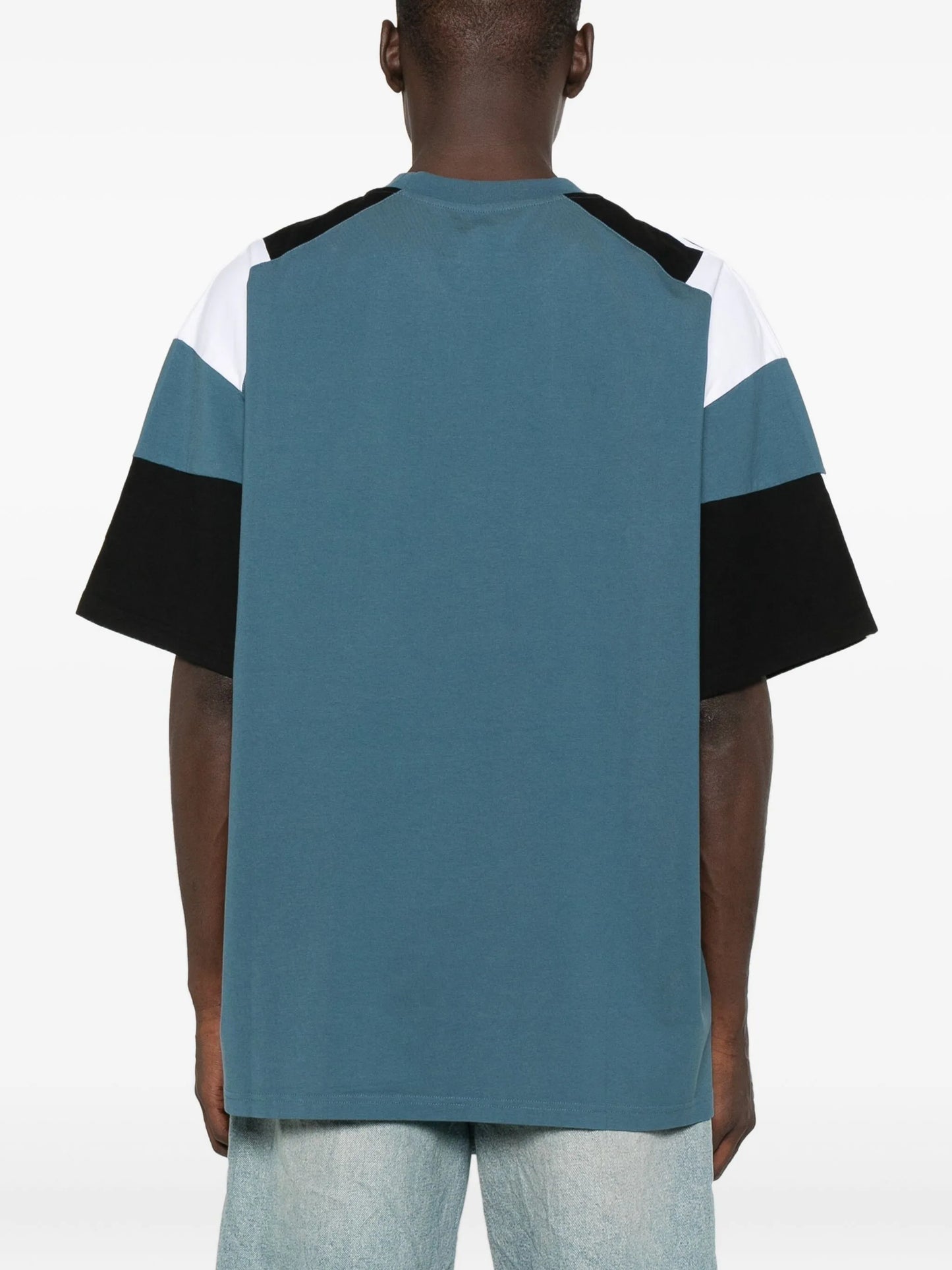 panelled stripe T-shirt