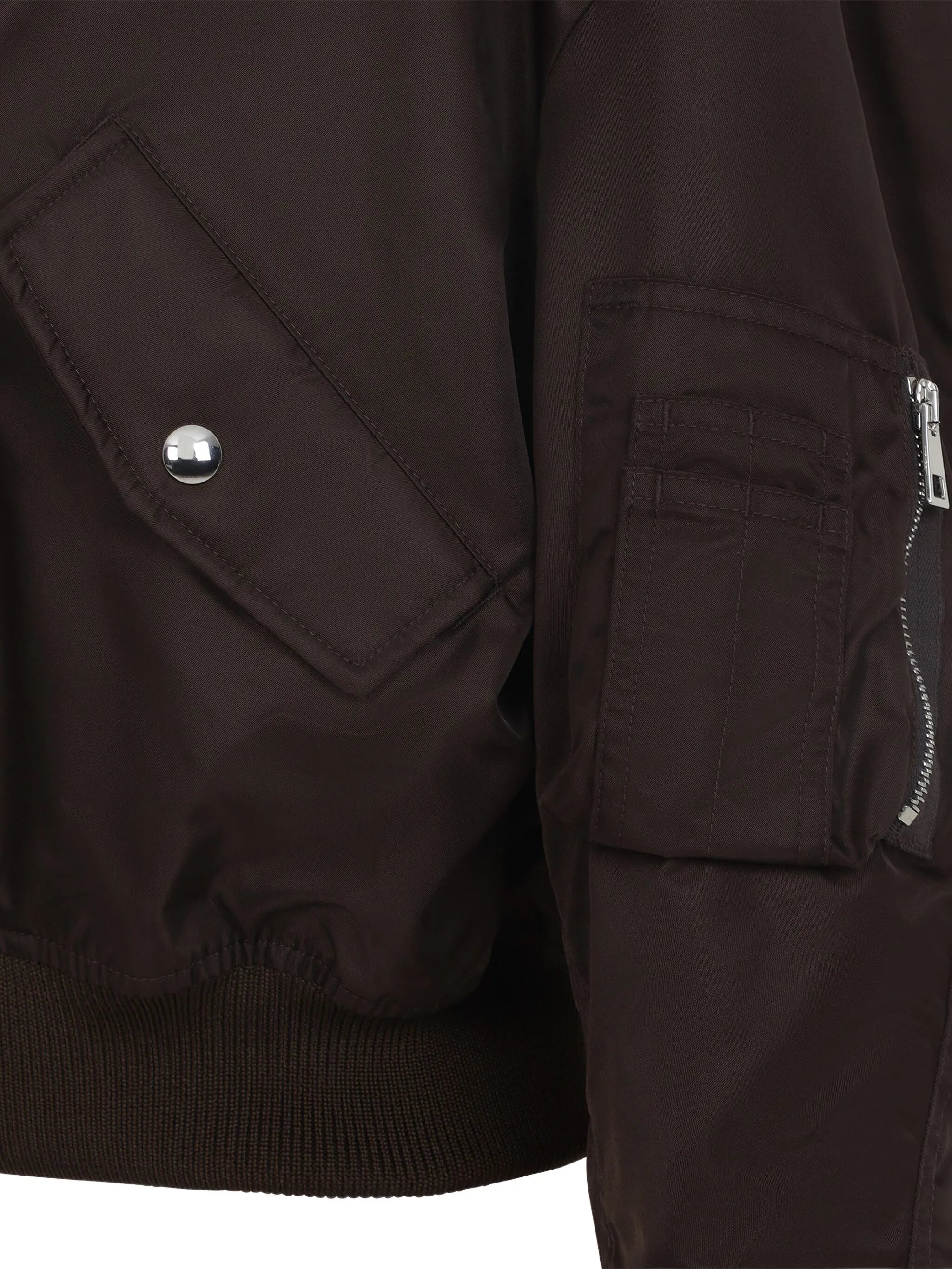 zip-fastening bomber jacket