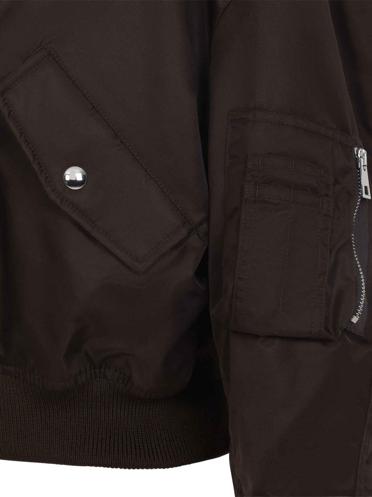zip-fastening bomber jacket