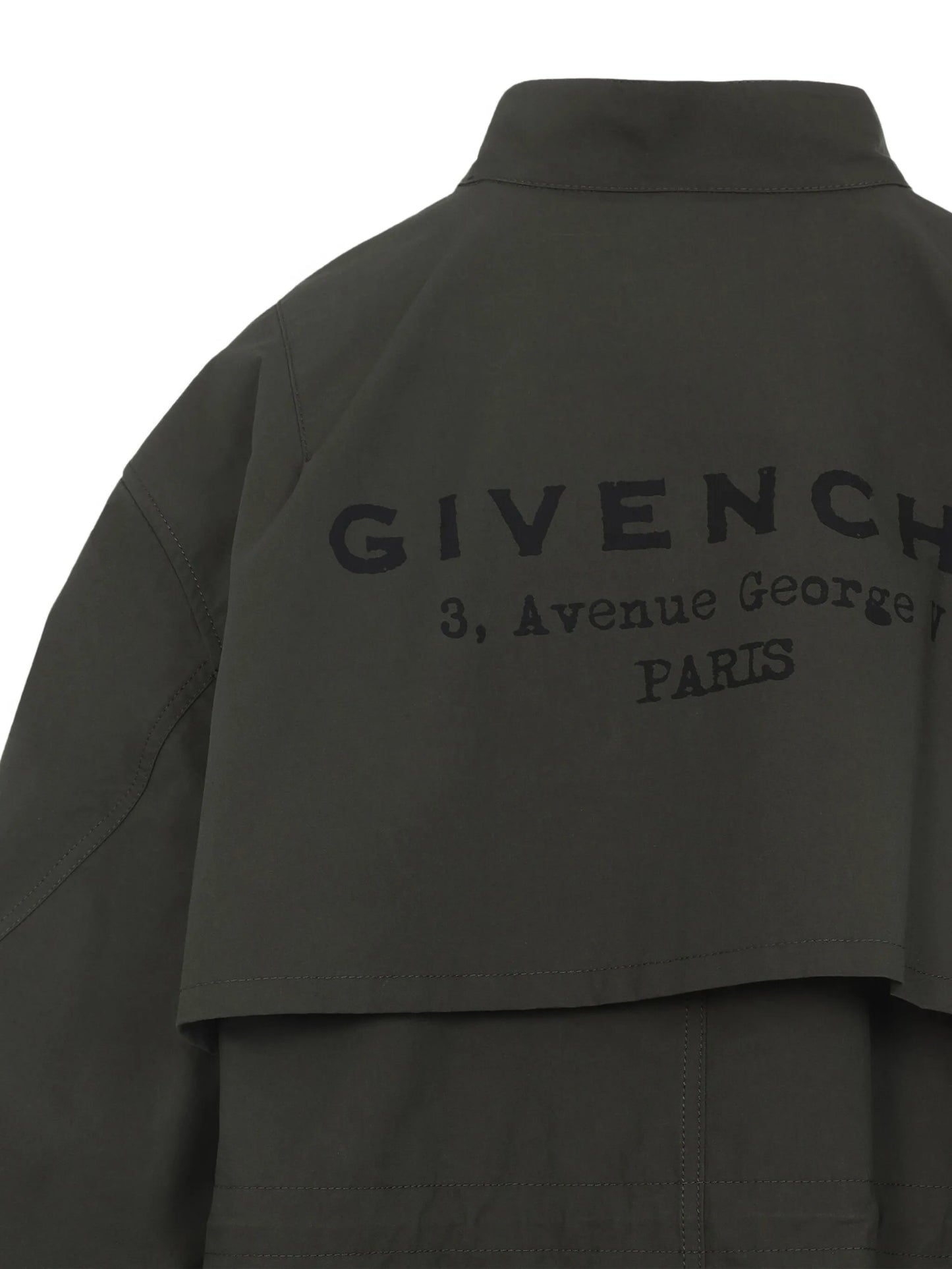collared drawstring parka coat