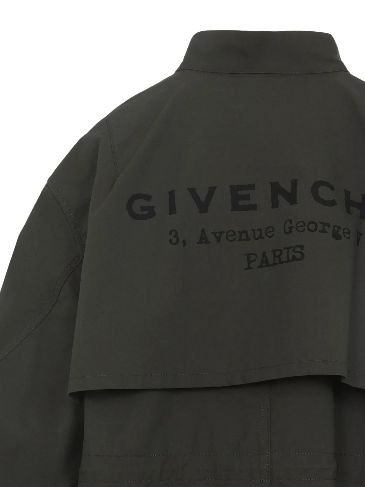 parka in cotton with stamp print