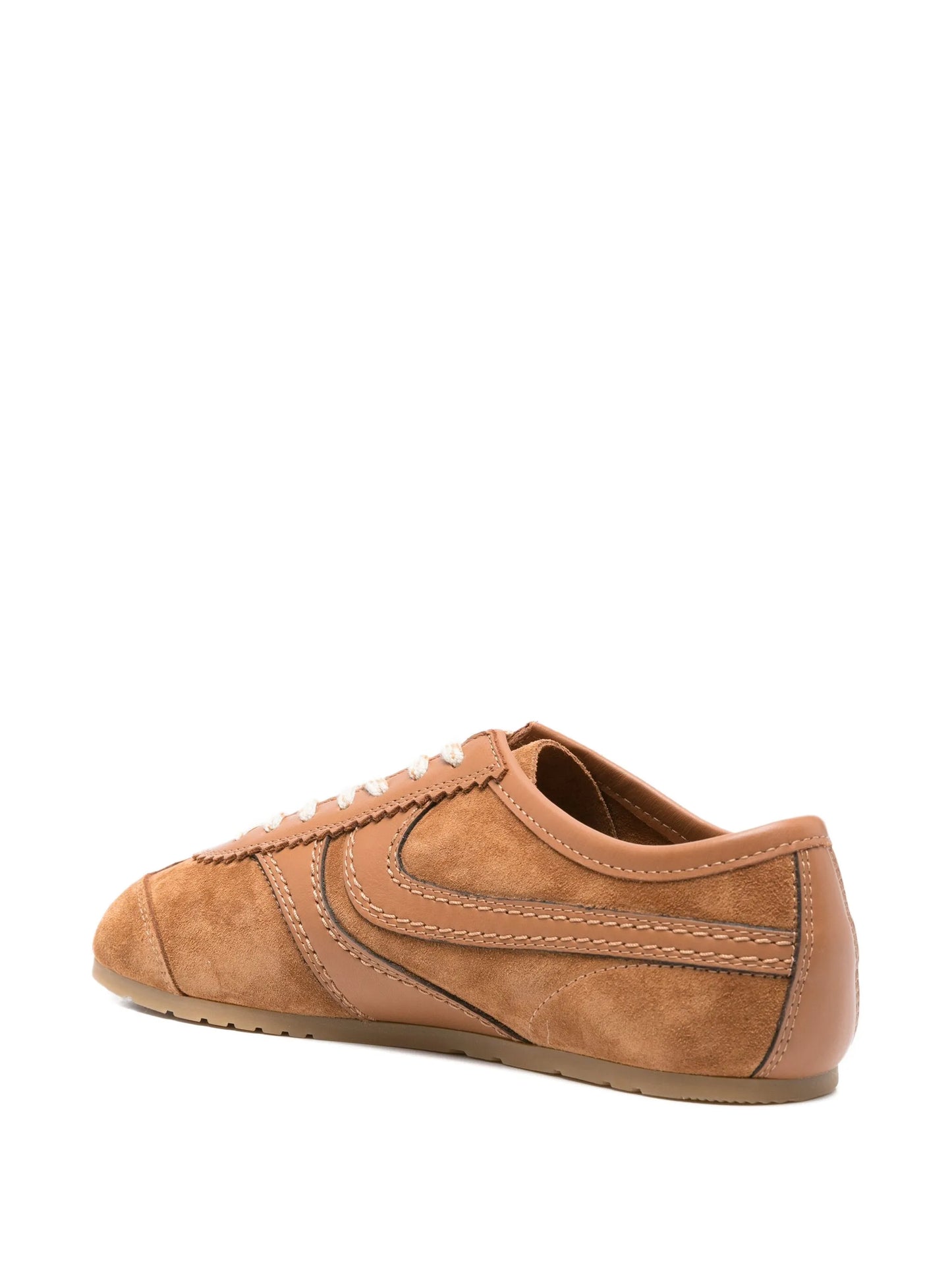 leather panelled sneakers