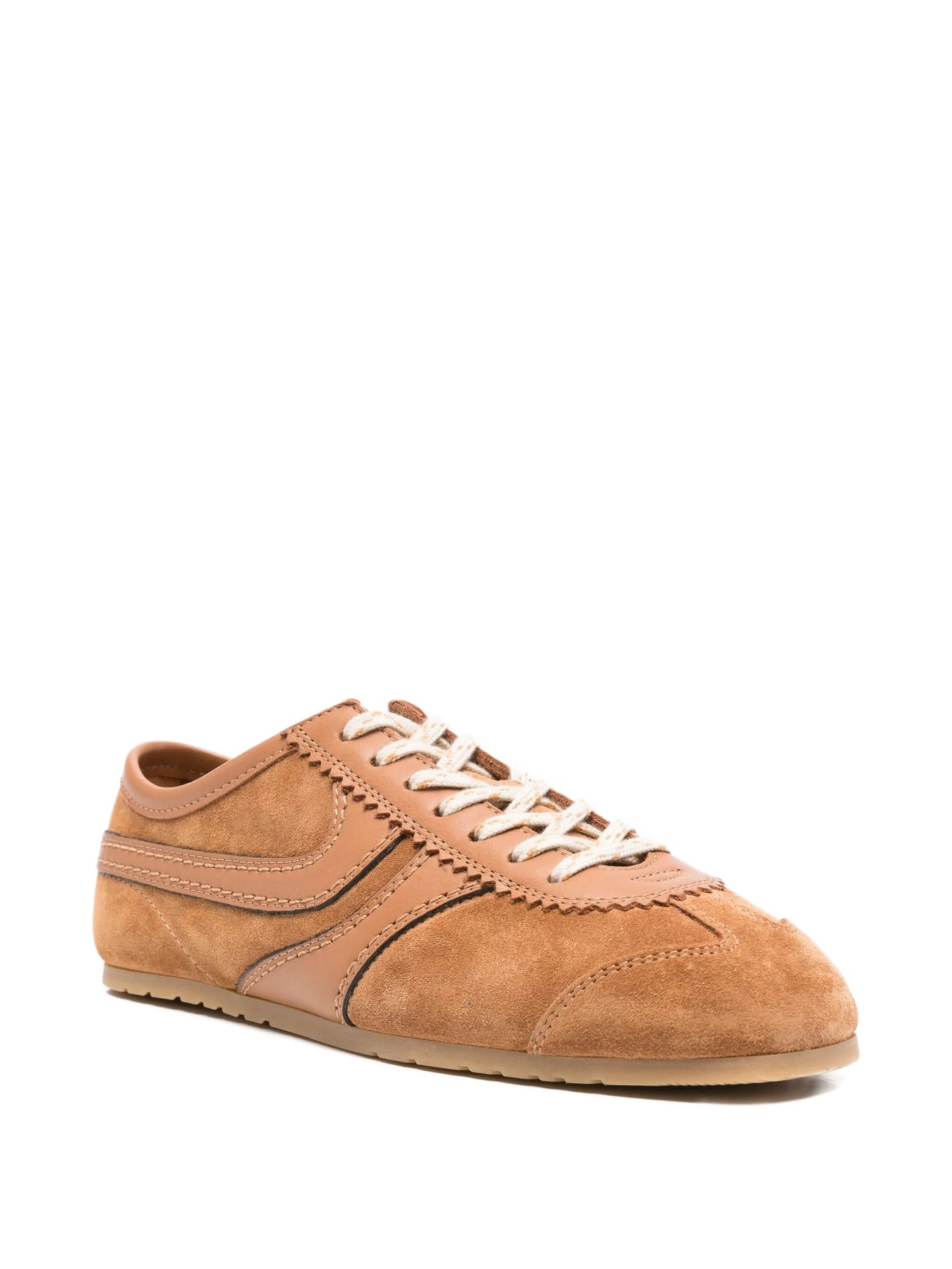 leather panelled sneakers