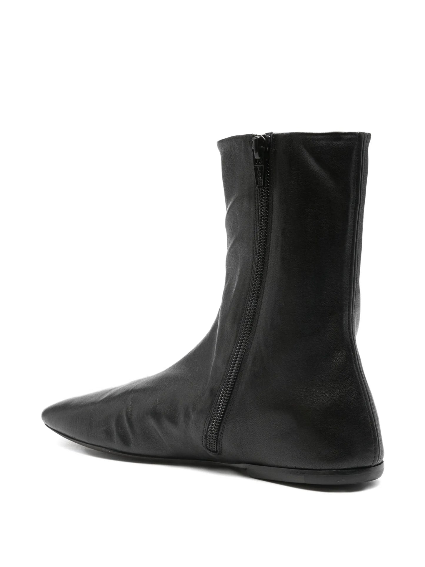 flat sole ankle boots