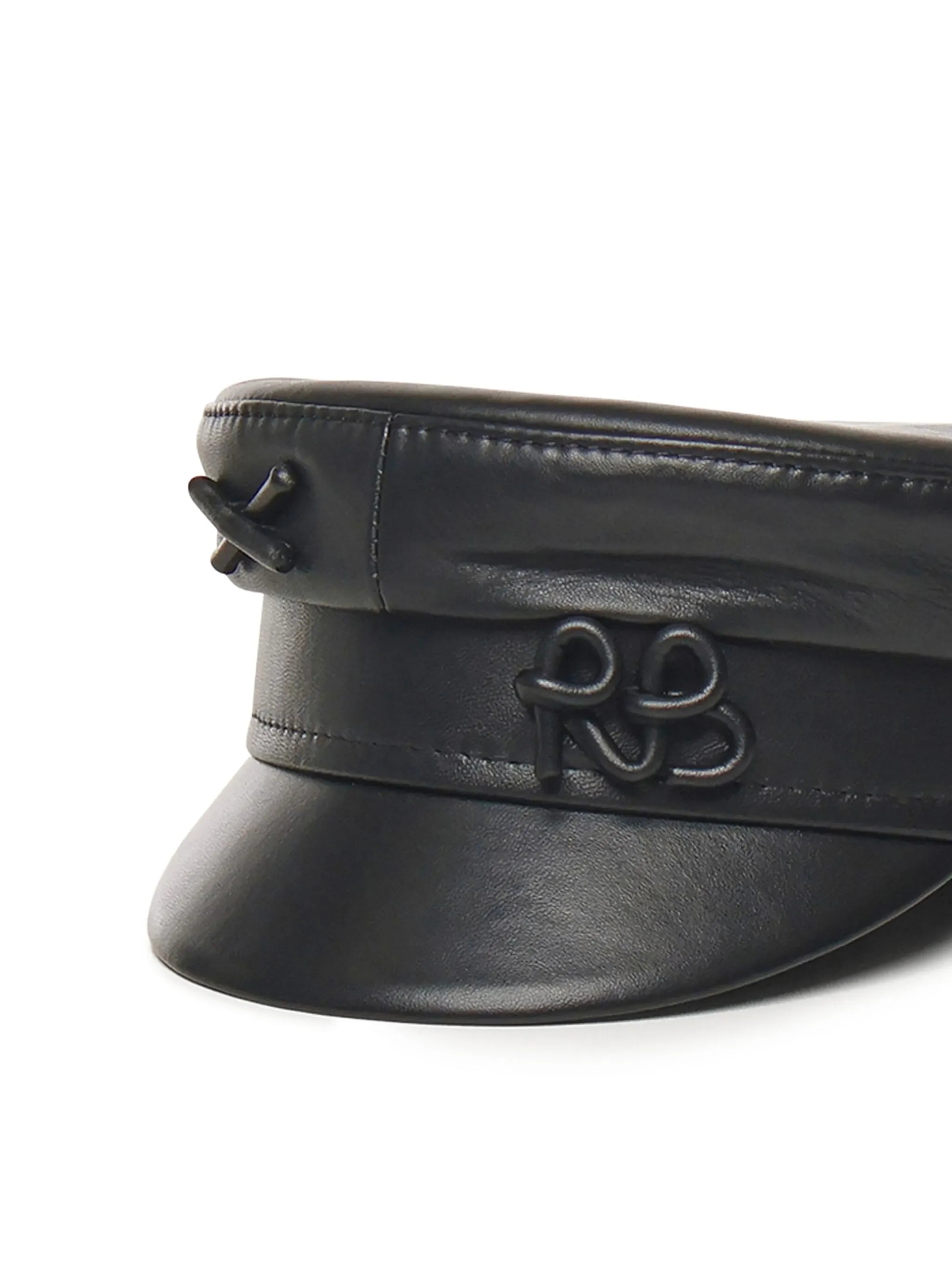leather cross-detail hat