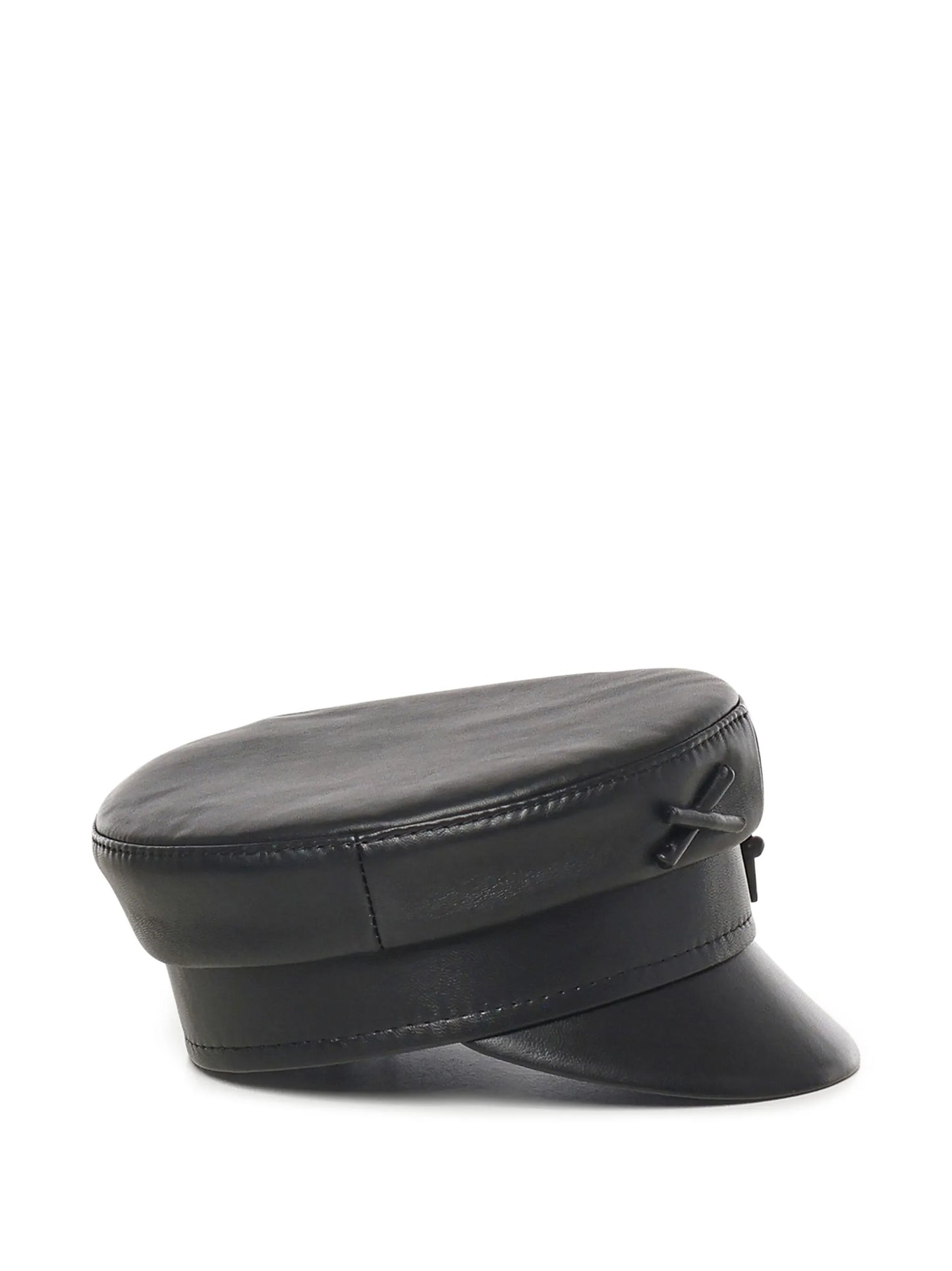 leather cross-detail hat