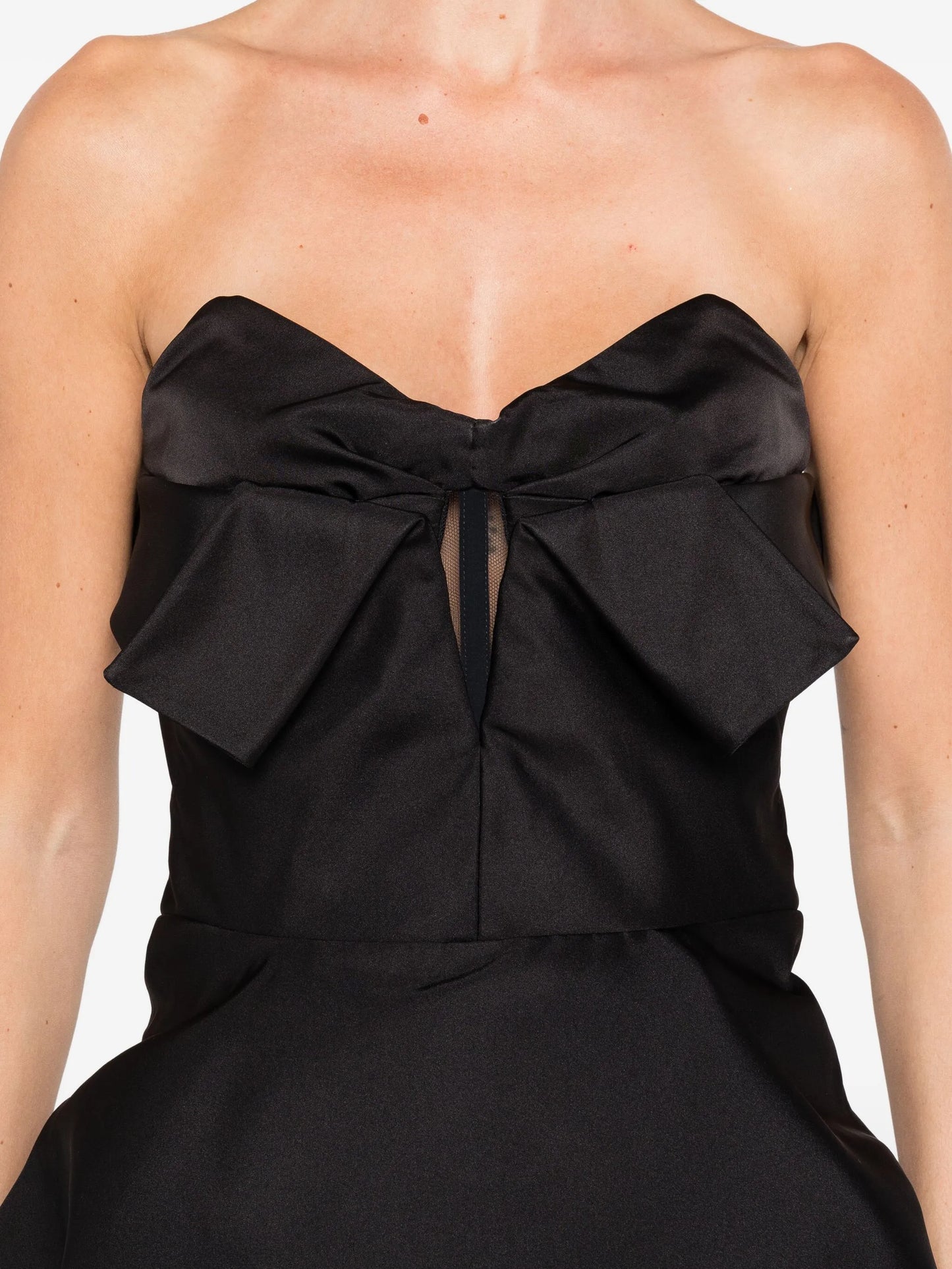 bow-detailed peplum top