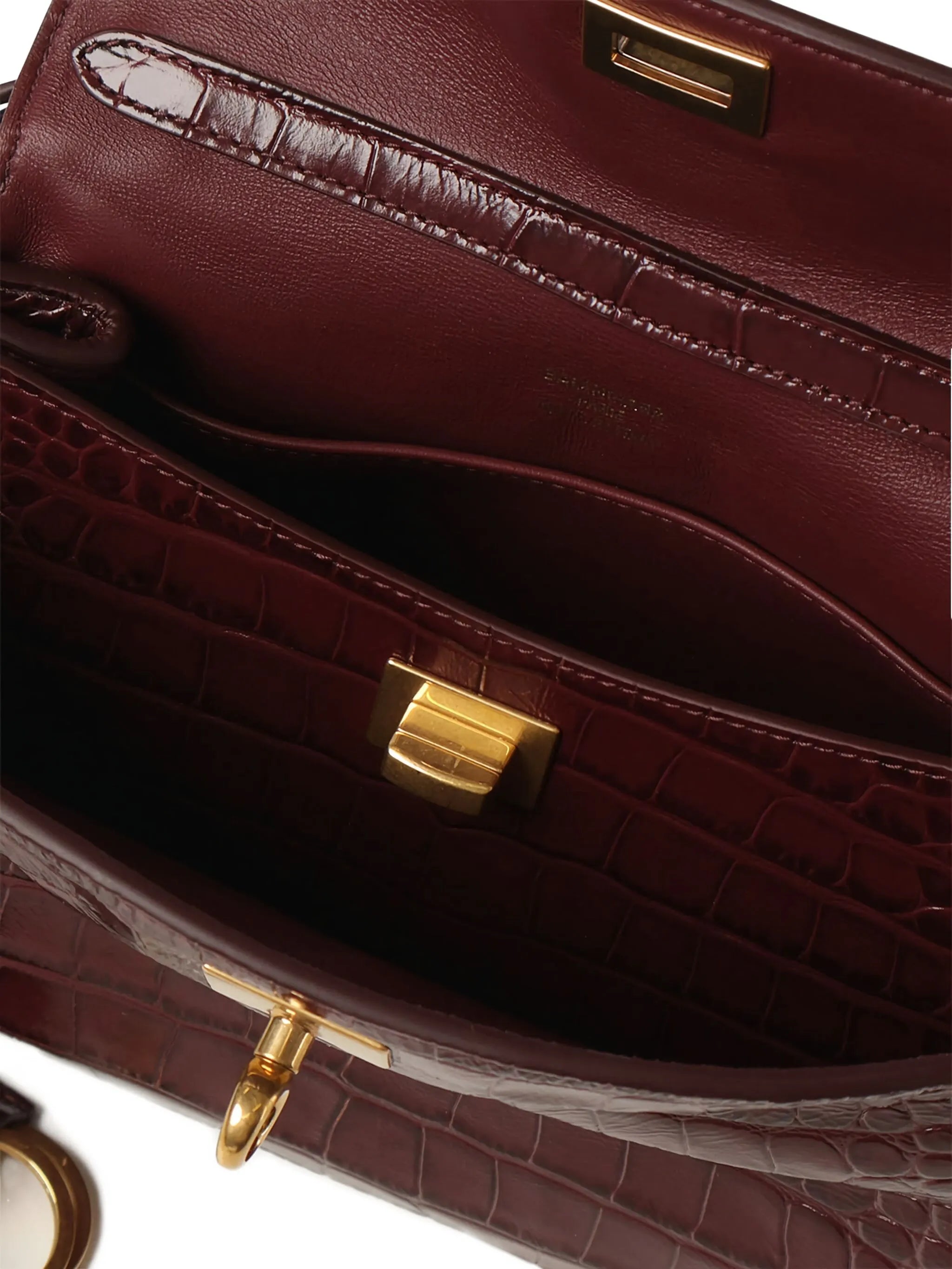 Rodeo crocodile-embossed top-handle bag