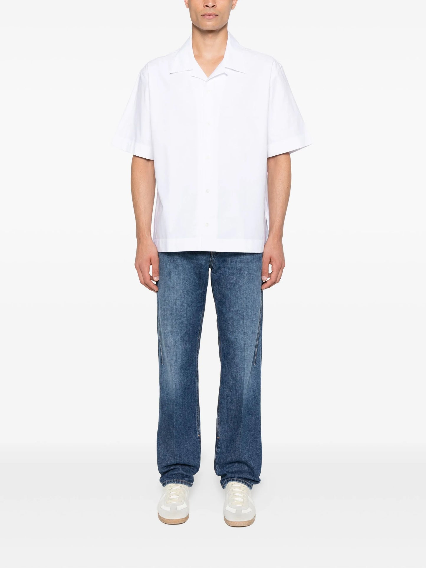 logo-embroidered jeans