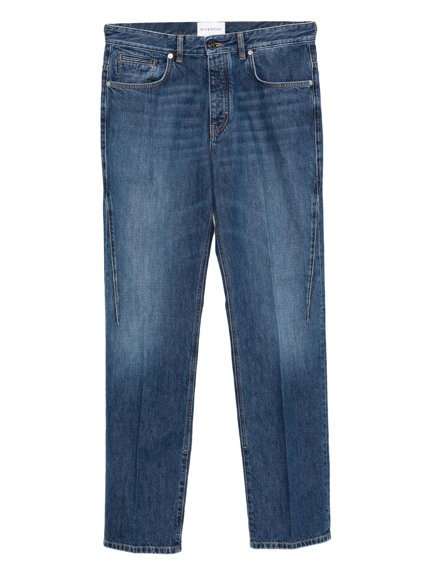 logo-embroidered jeans