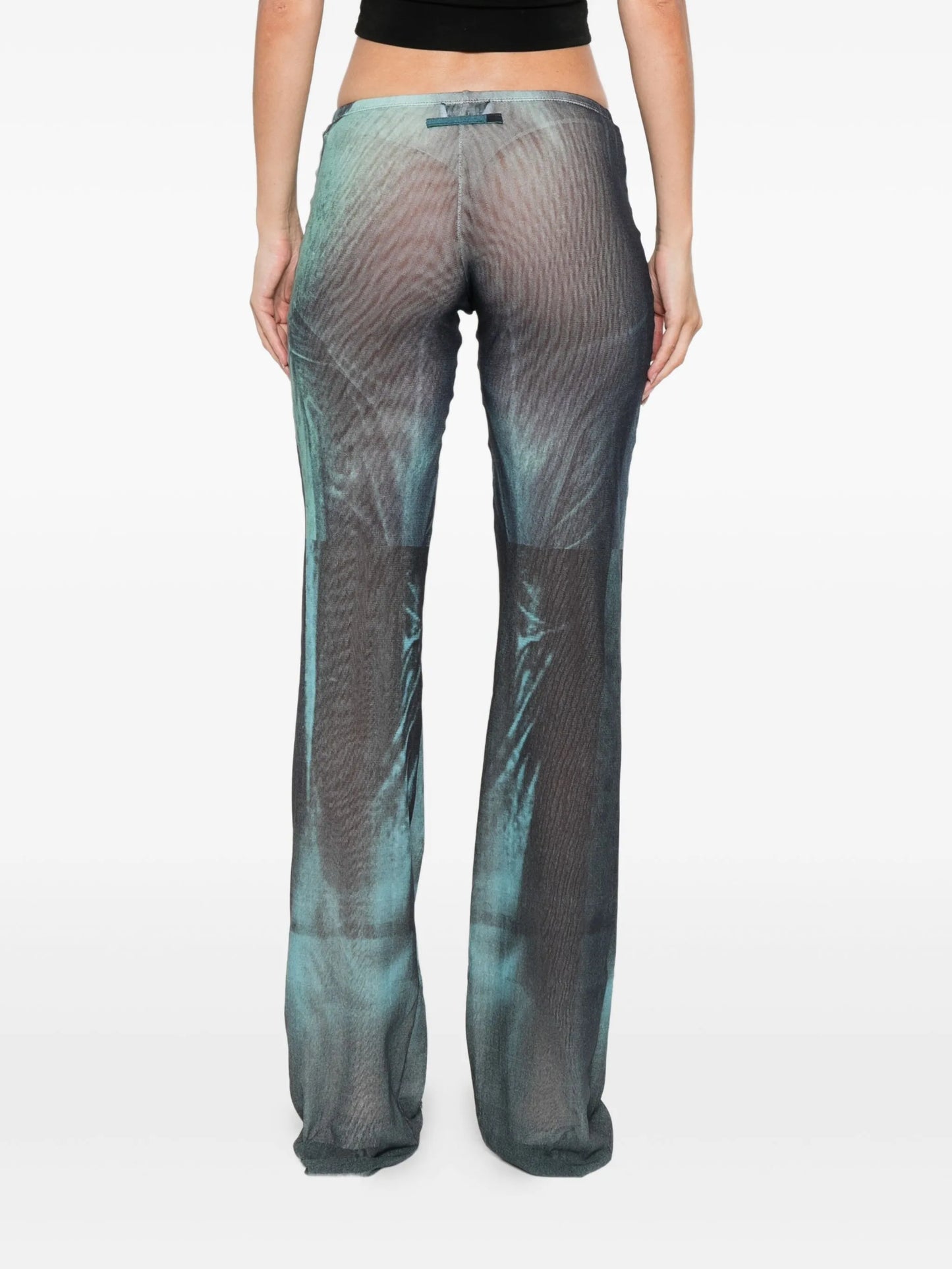 abstract-print trousers