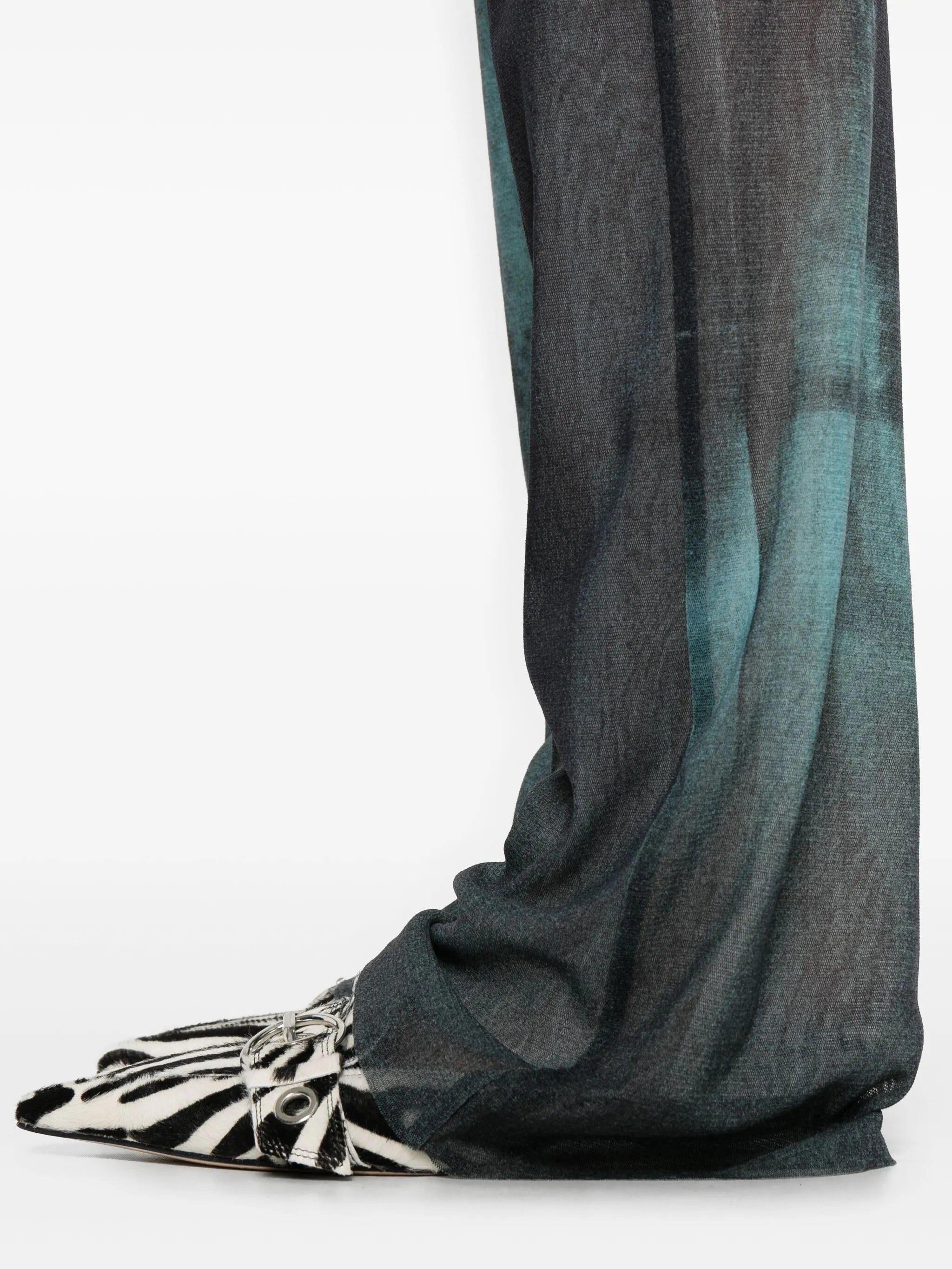 abstract-print trousers