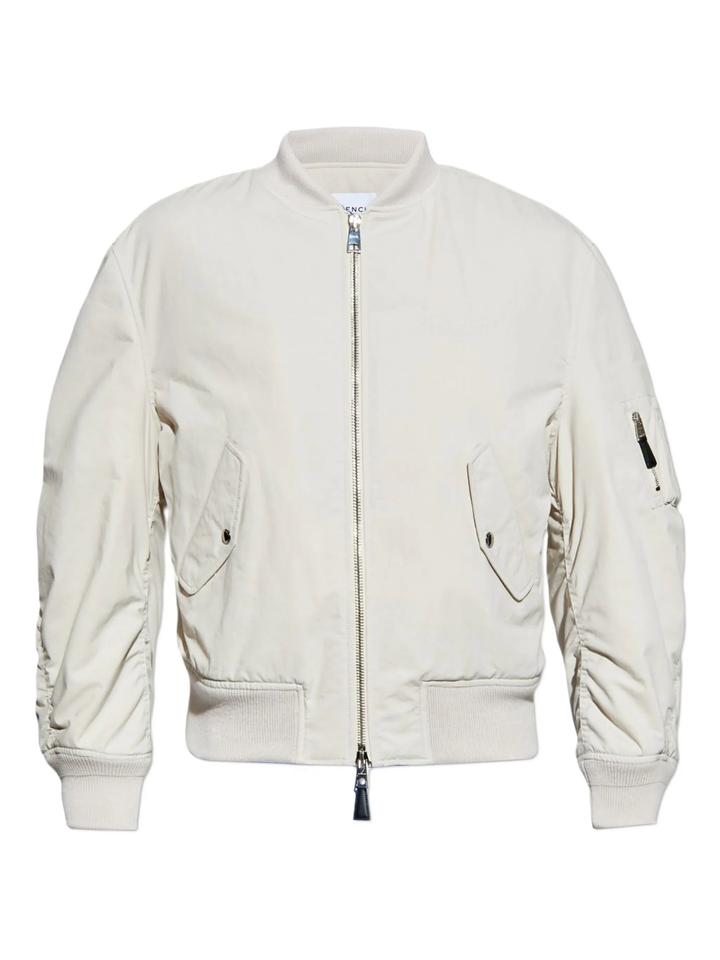 embroidered-logo bomber jacket