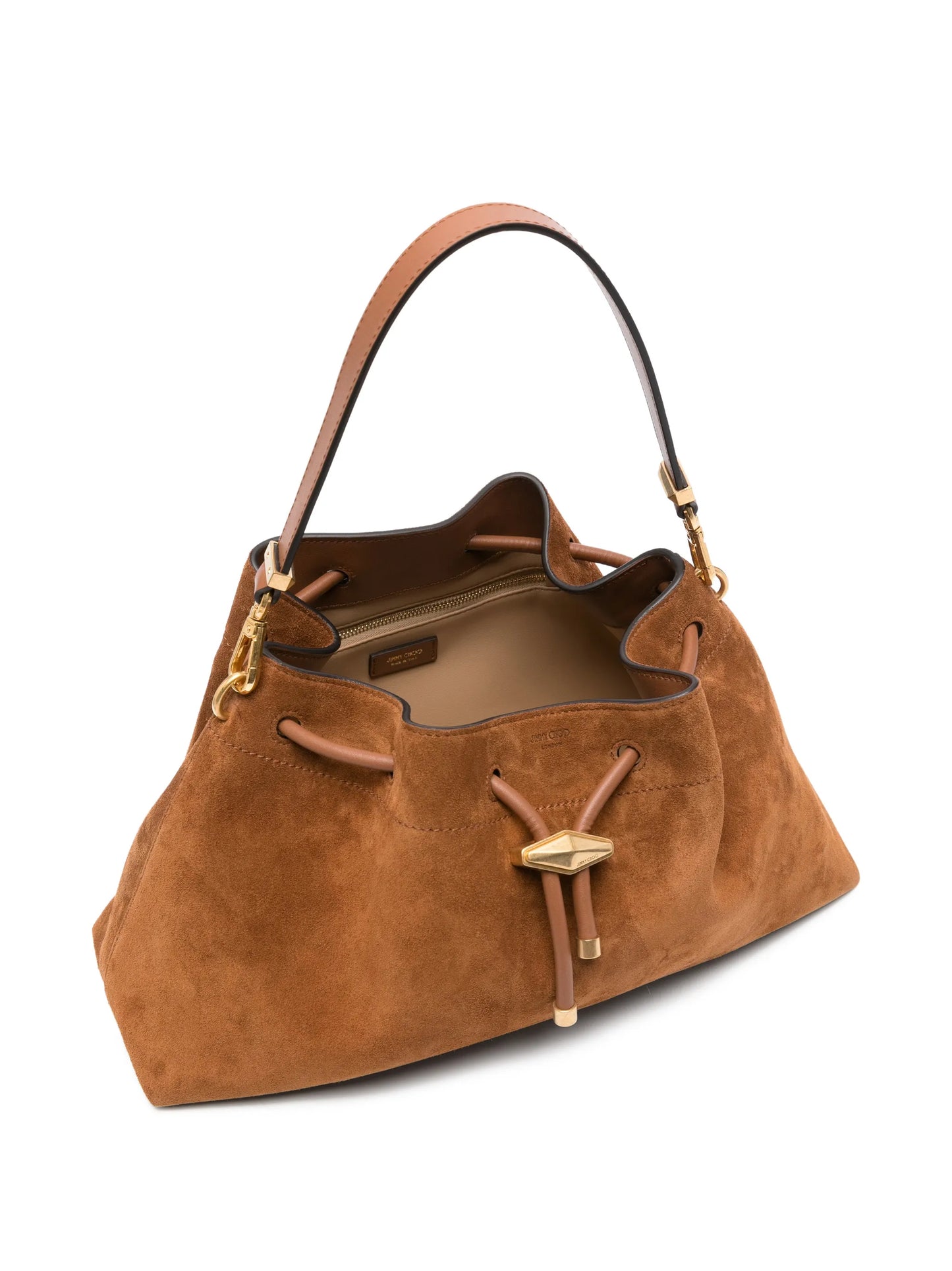 Bon Bon suede bucket bag