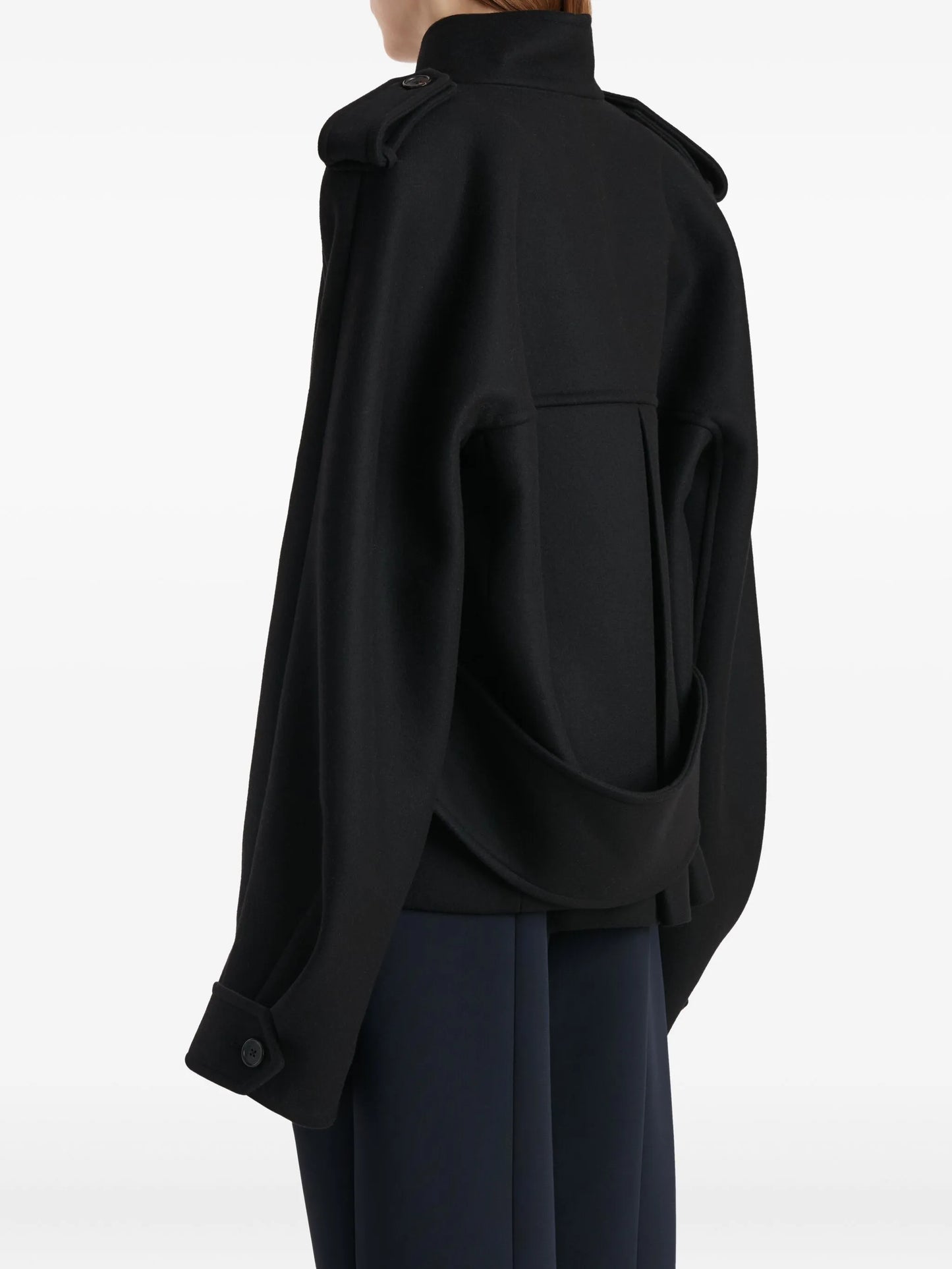 double-breasted epaulet jacket