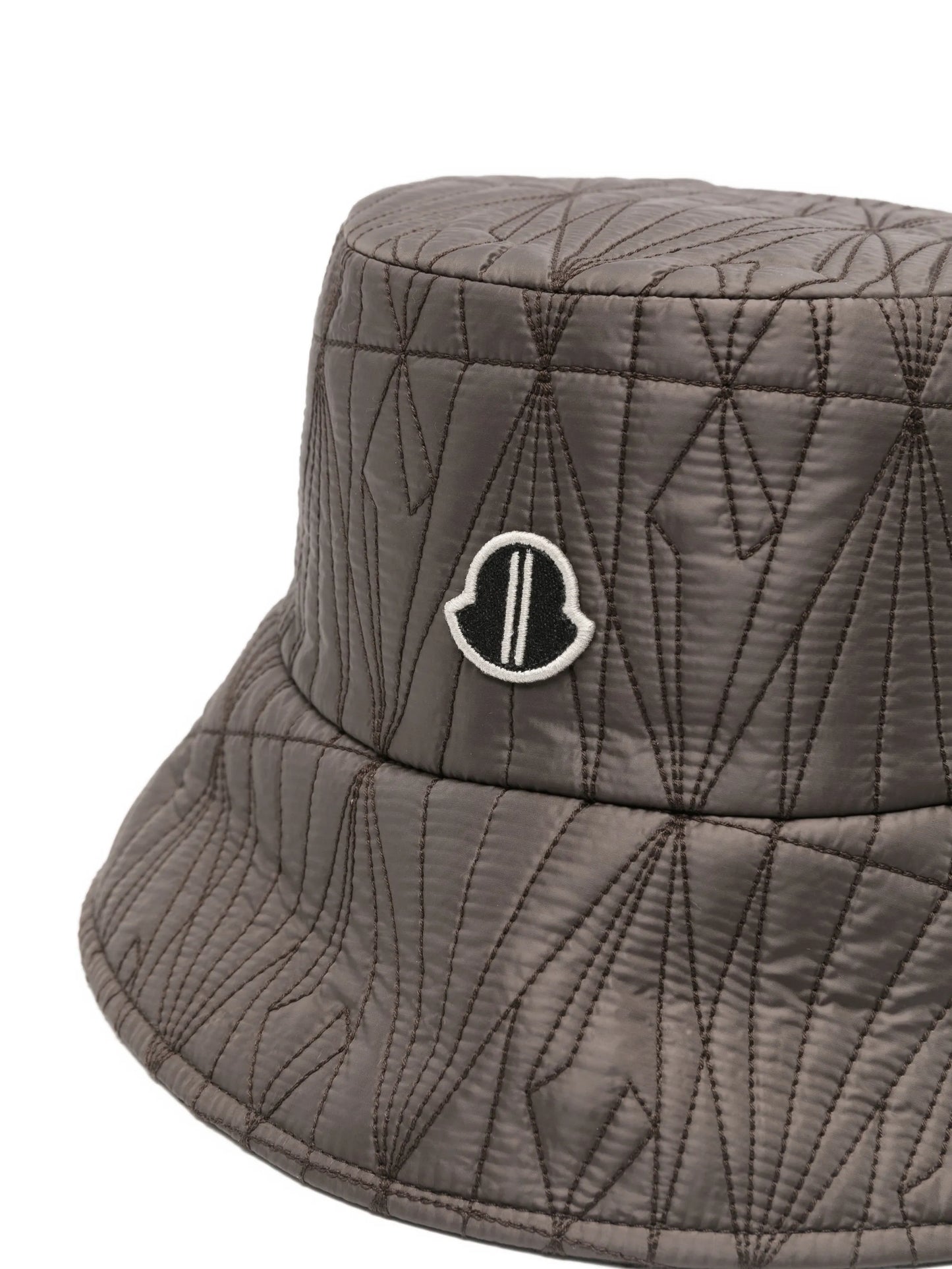 logo-patch quilted bucket hat