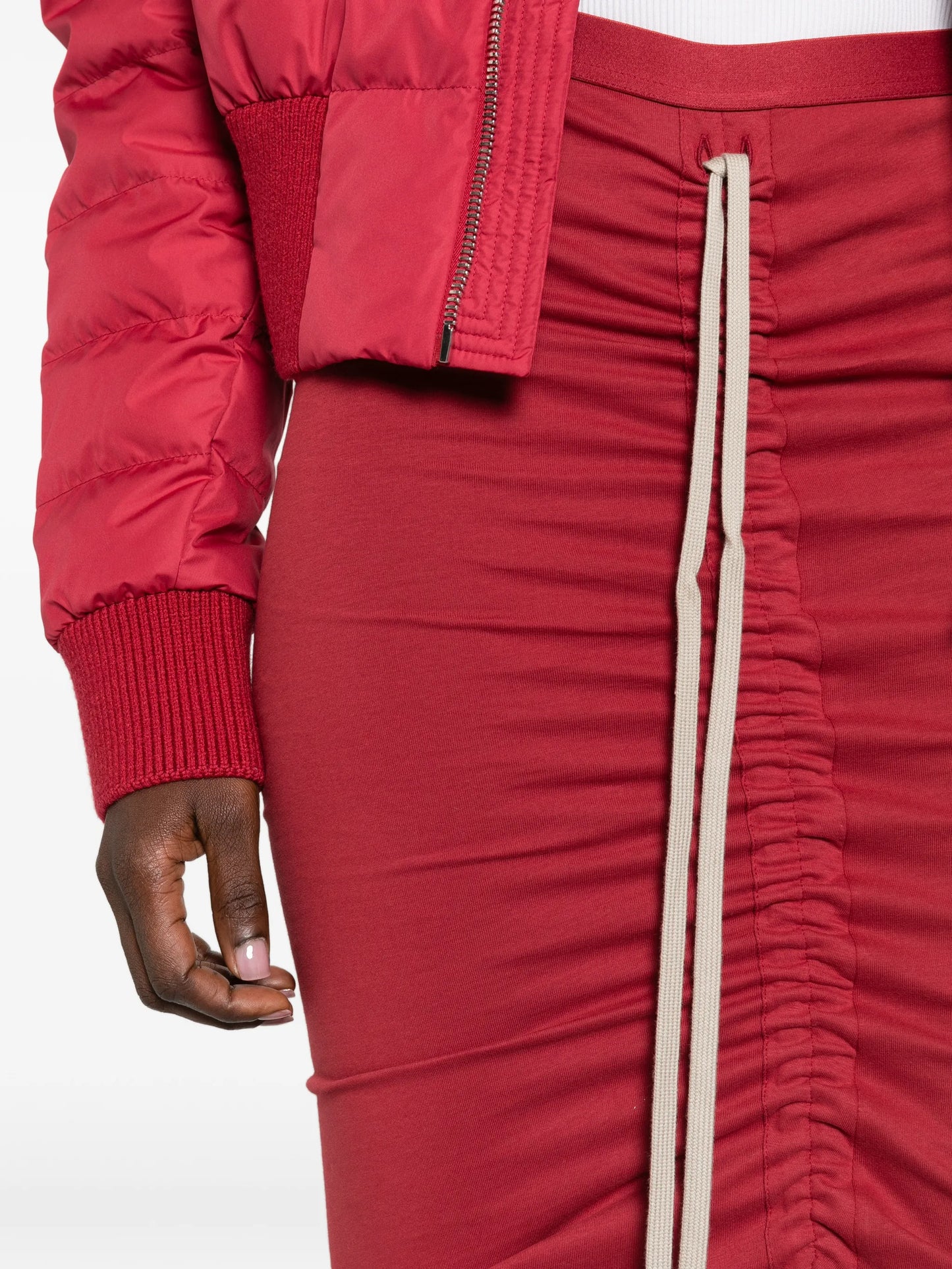 stripe detail knit long skirt