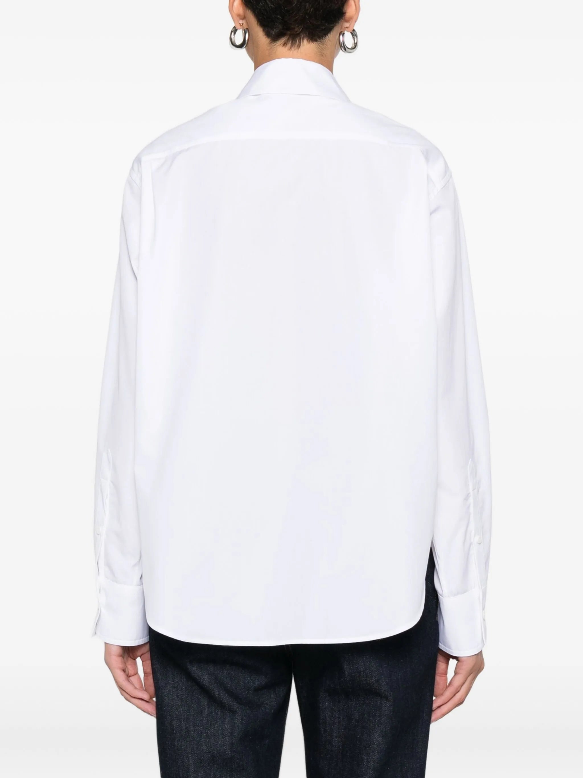 embellished-collar shirt