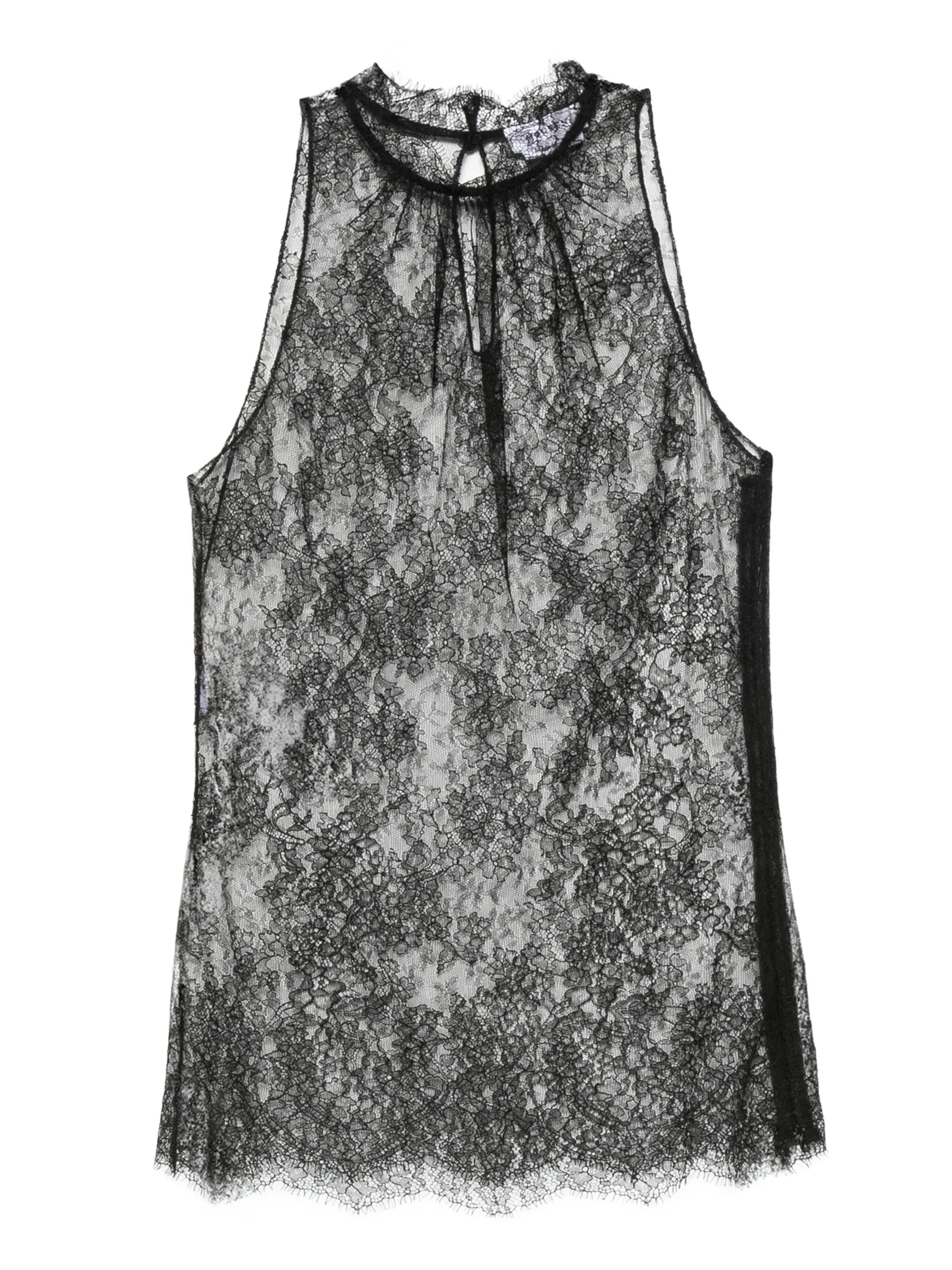 lace halter-neck top