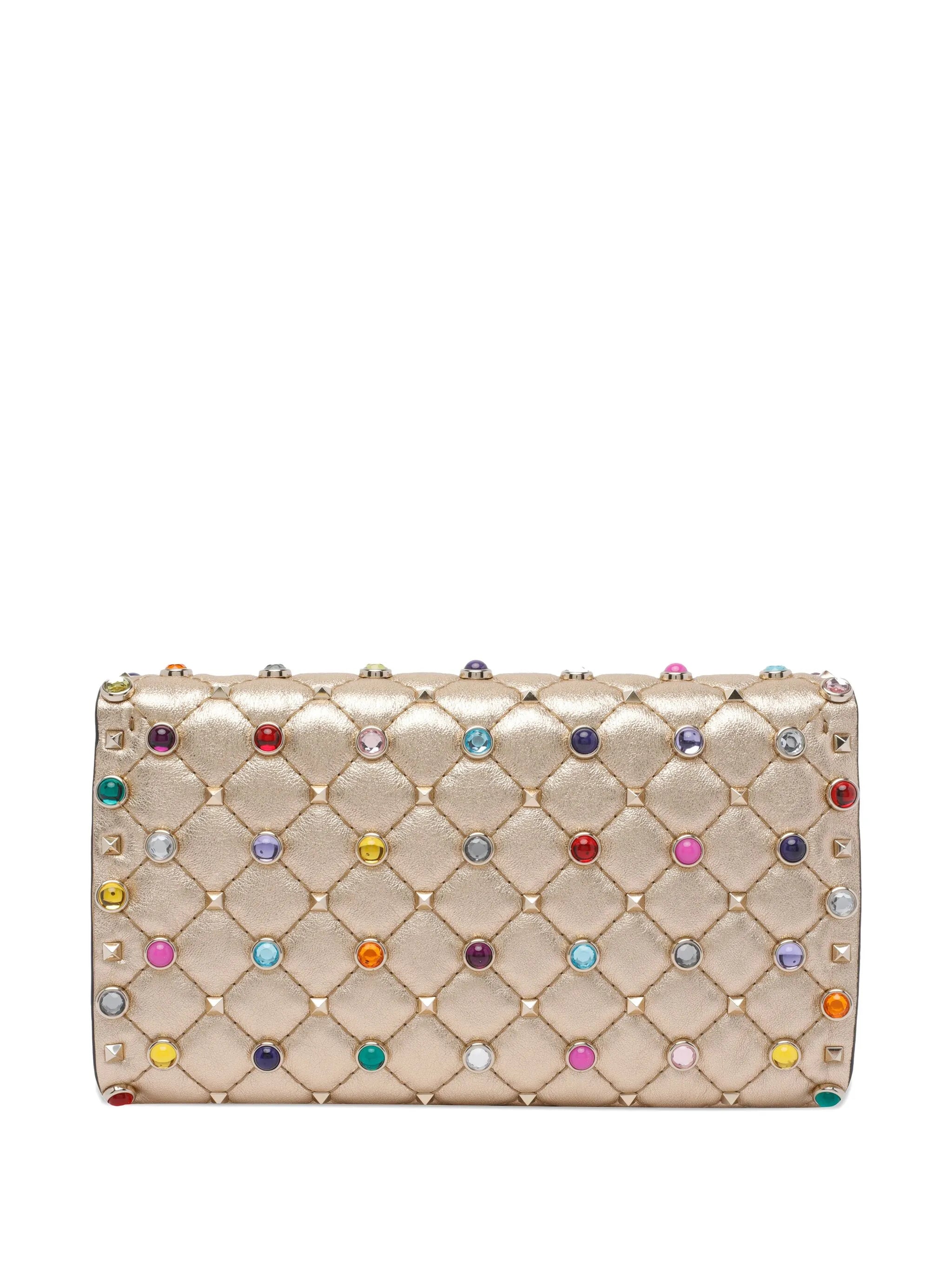 Rockstud Spike jewel-embellished pochette