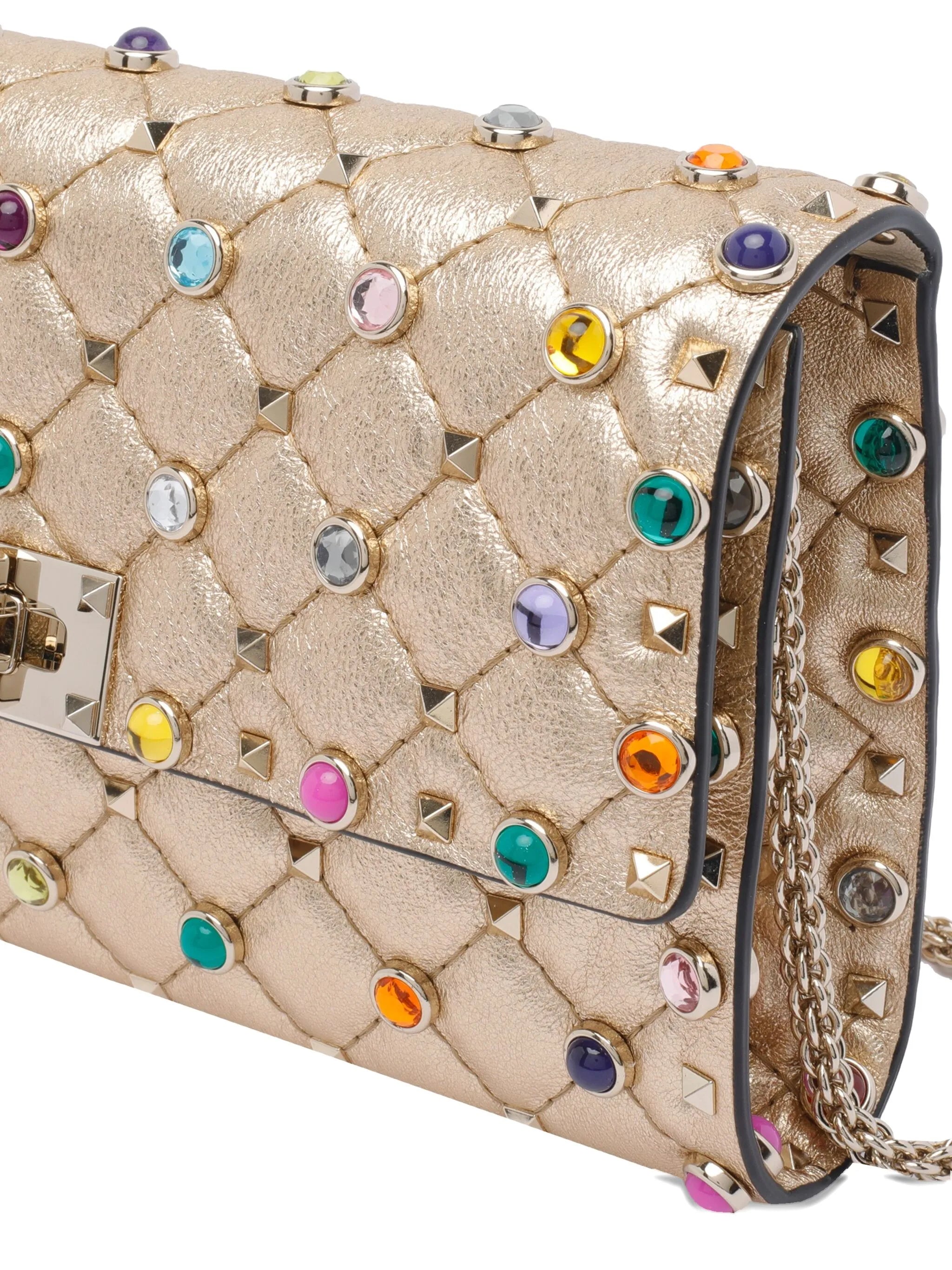 Rockstud Spike jewel-embellished pochette